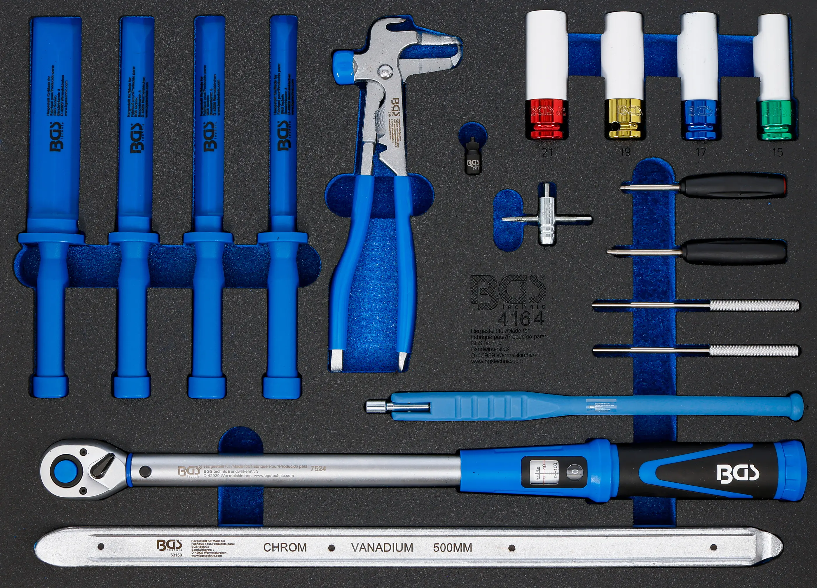 Insert de servante d'atelier 3/3 : Outils spéciaux pour le service des pneus | 18 pièces