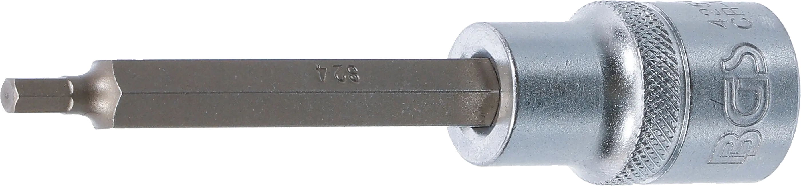 Douille à embouts, longueur 100 mm, 12,5 mm (1/2") | six pans intérieurs 4 mm
