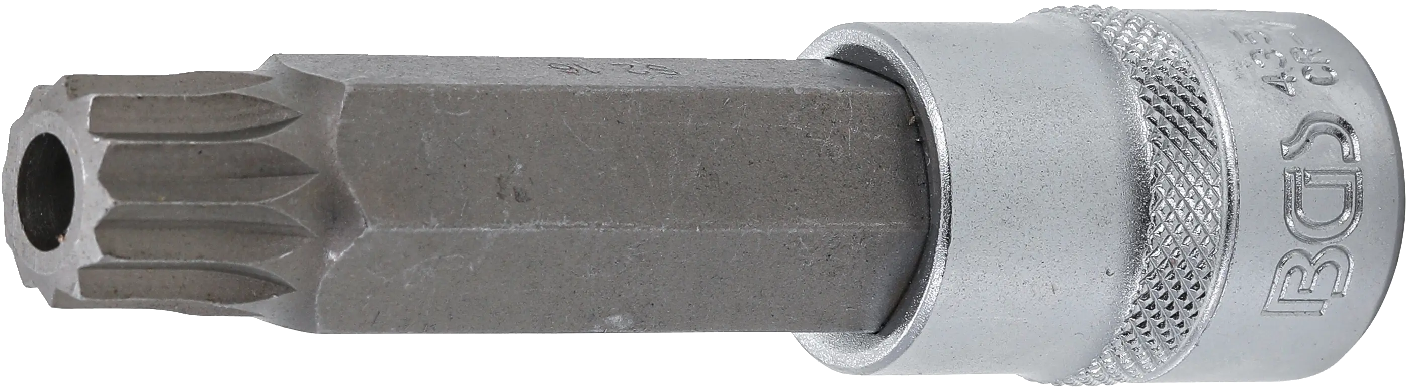 Douille à embouts | longueur 100 mm | 12,5 mm (1/2") | denture multiple intérieure (pour XZN) avec perçage M16