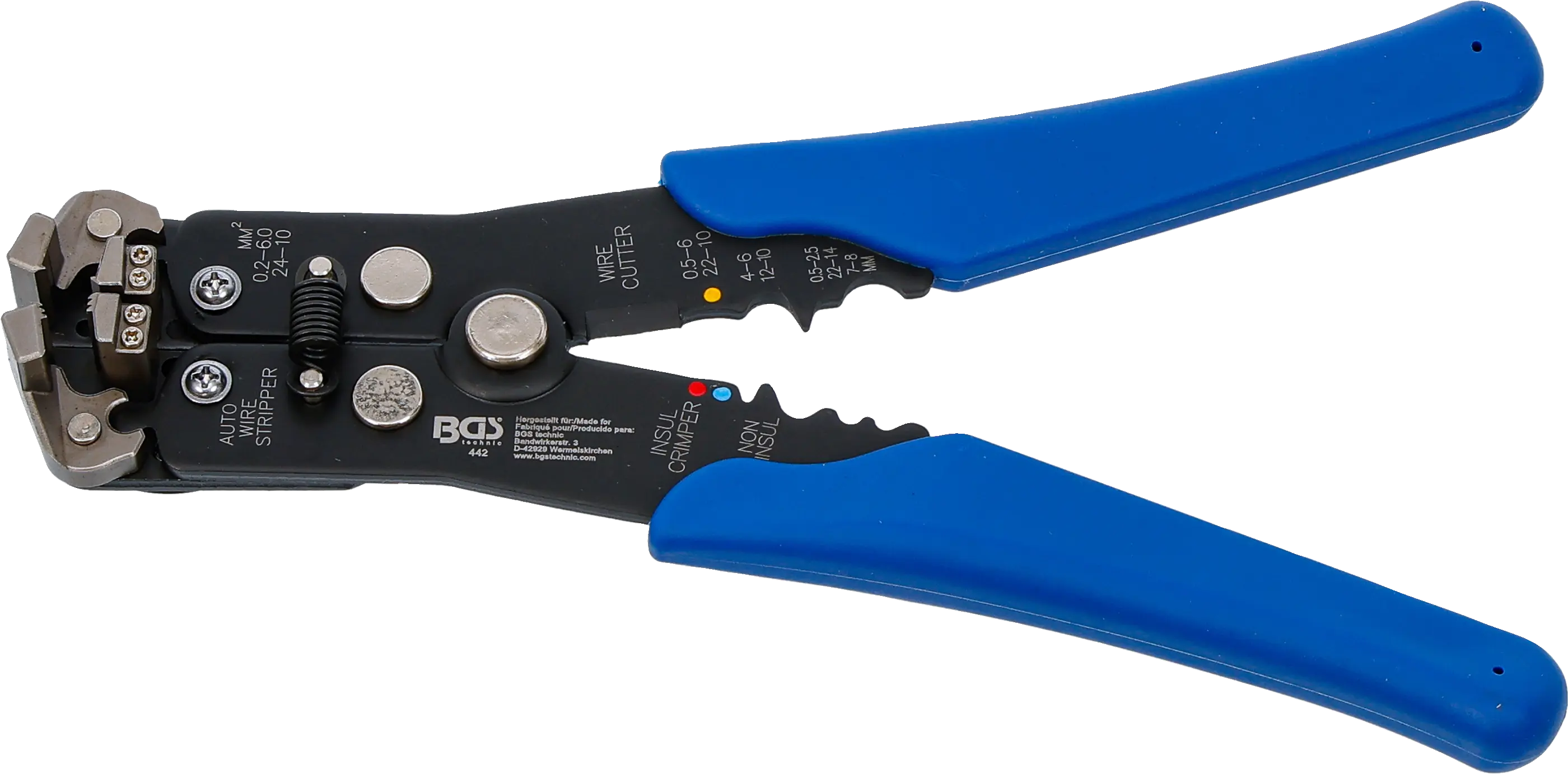 Pince à dénuder automatique | pour Ø de fil 0,13 - 6 mm² | 210 mm