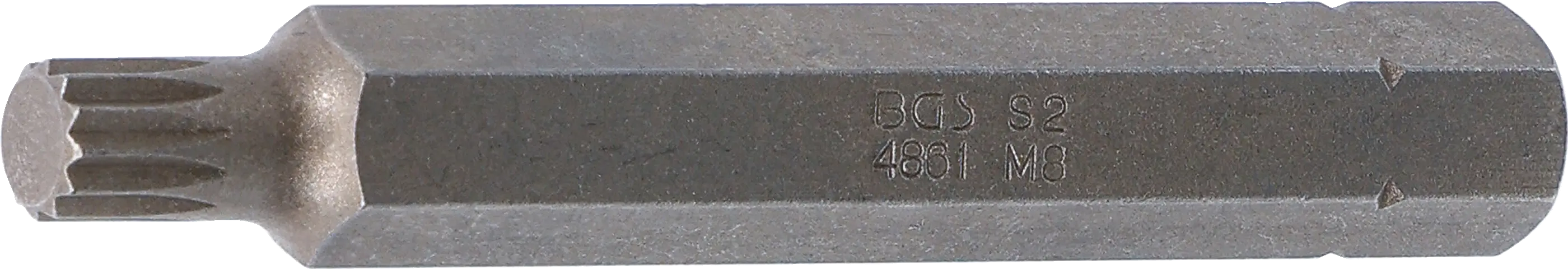 Embout | Longueur 75 mm | 10 mm (3/8") | denture multiple intérieure (pour XZN) M8