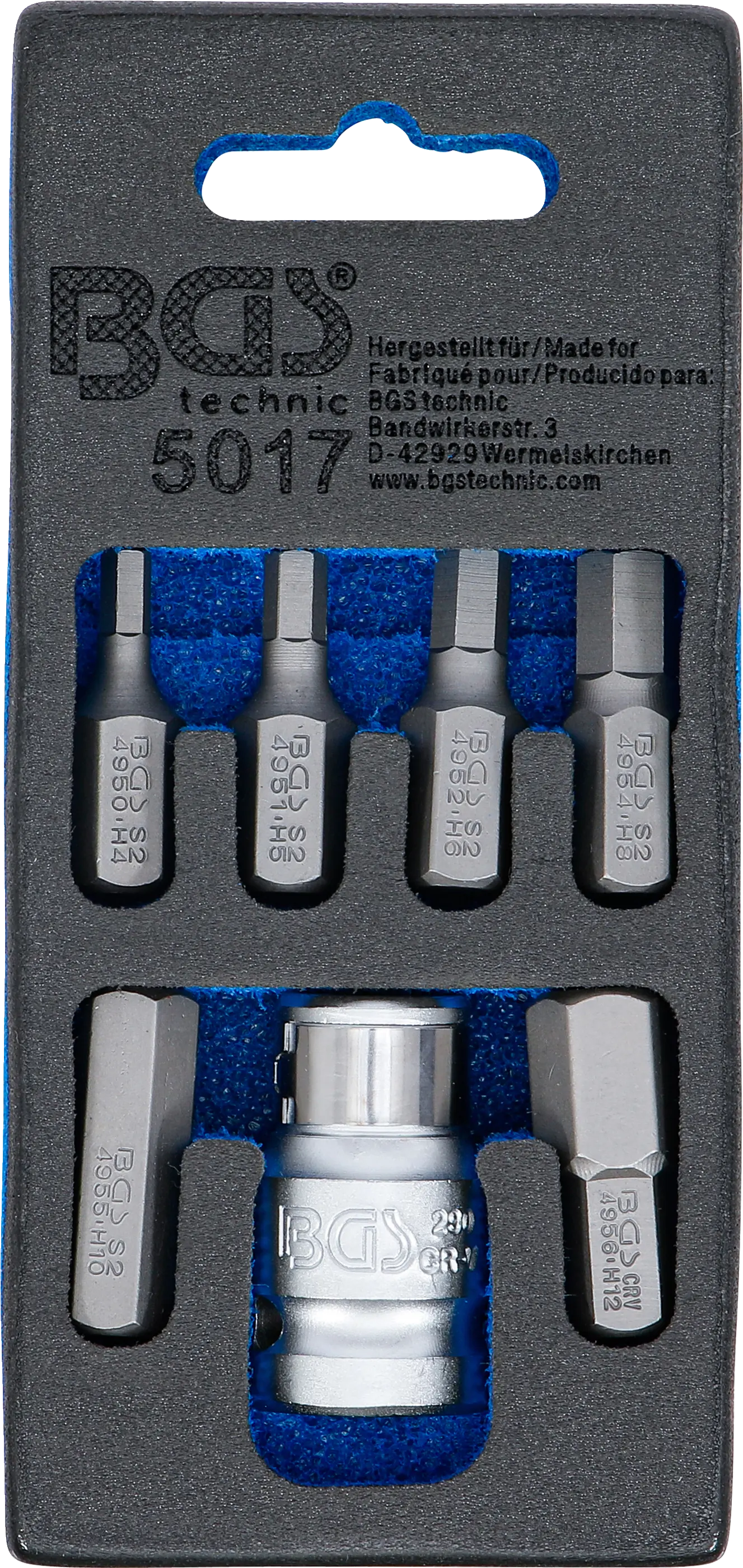Jeu d’embouts de tournevis | 10 mm (3/8") / six pans intérieurs | 7 pièces