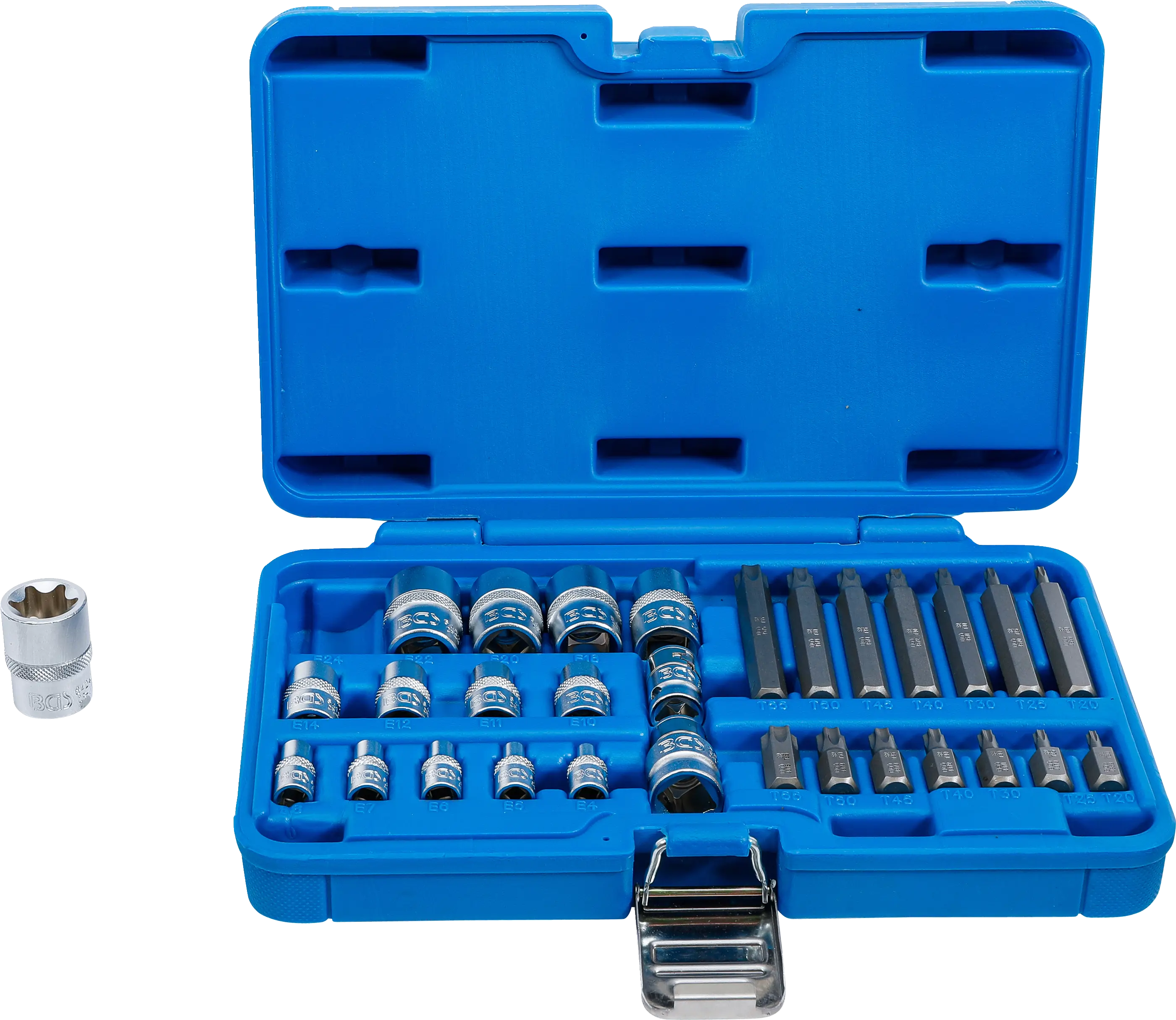 Jeu d'embouts et de clés à douille | profil E / profil T (pour Torx) | 30 pièces