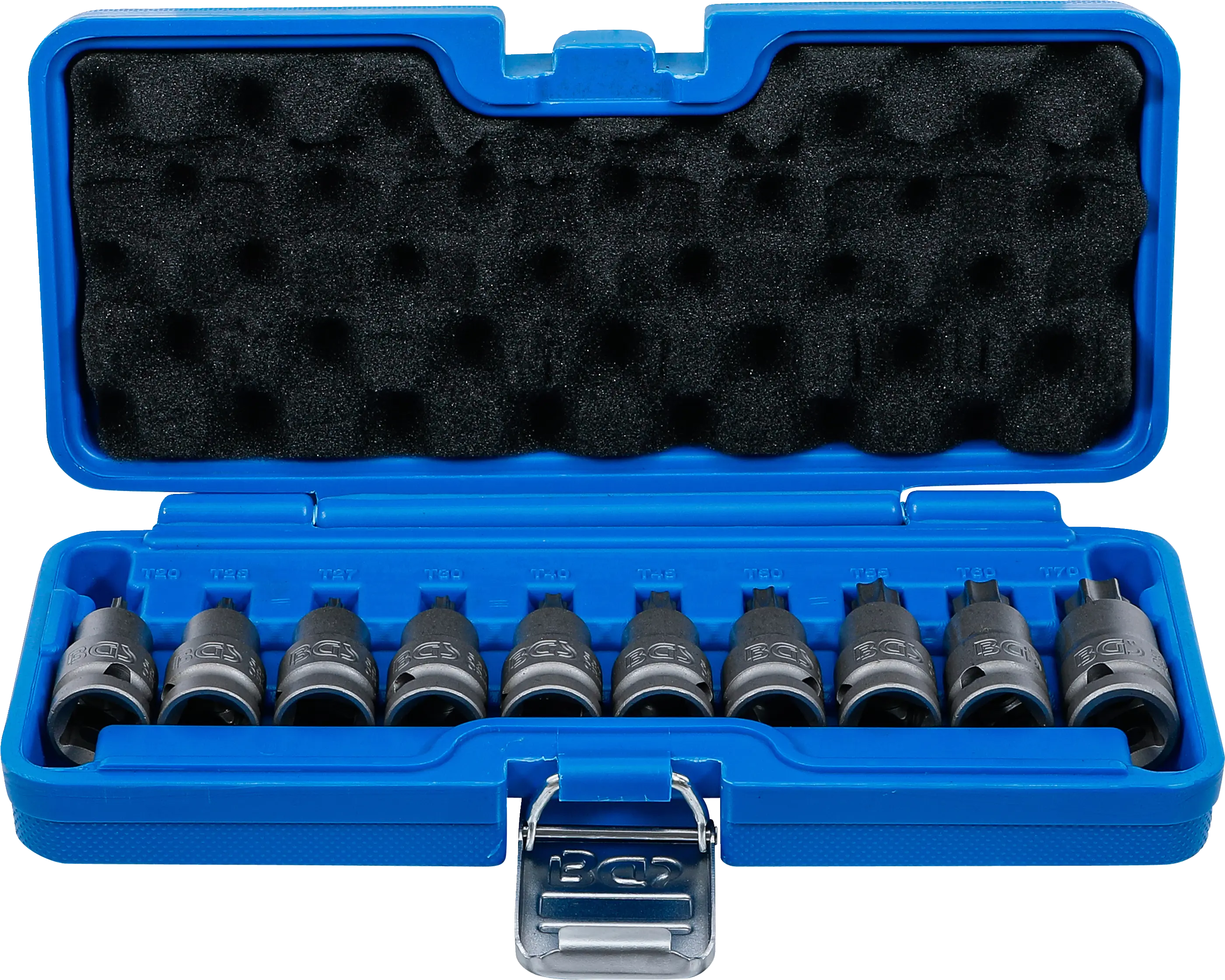 Jeu de douilles à embouts à choc | 12,5 mm (1/2") | Profil T (pour Torx) T20 - T70 | 10 pièces