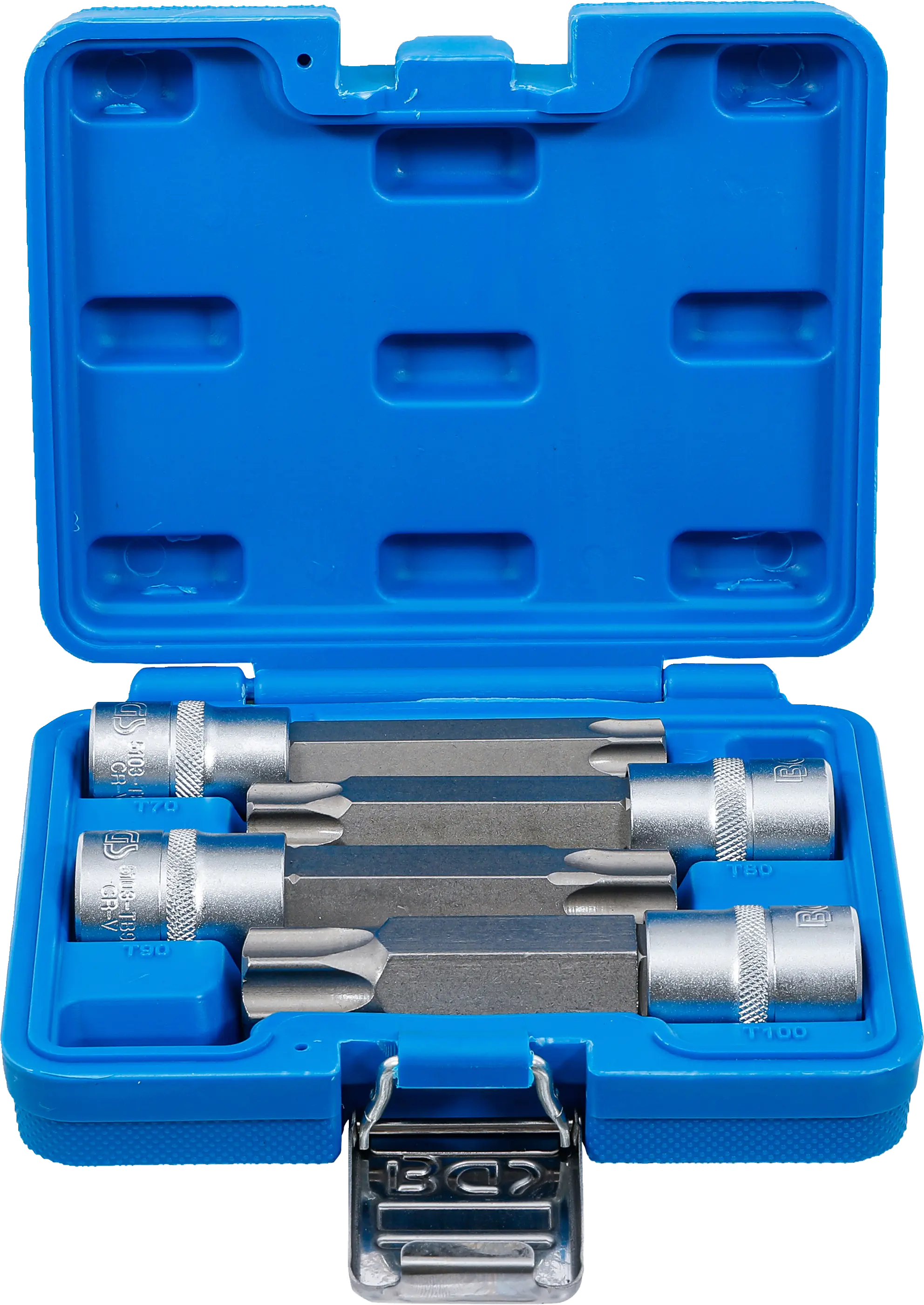 Jeu de douilles à embouts | 12,5 mm (1/2") | Profil T (pour Torx) avec perçage | 4 pièces