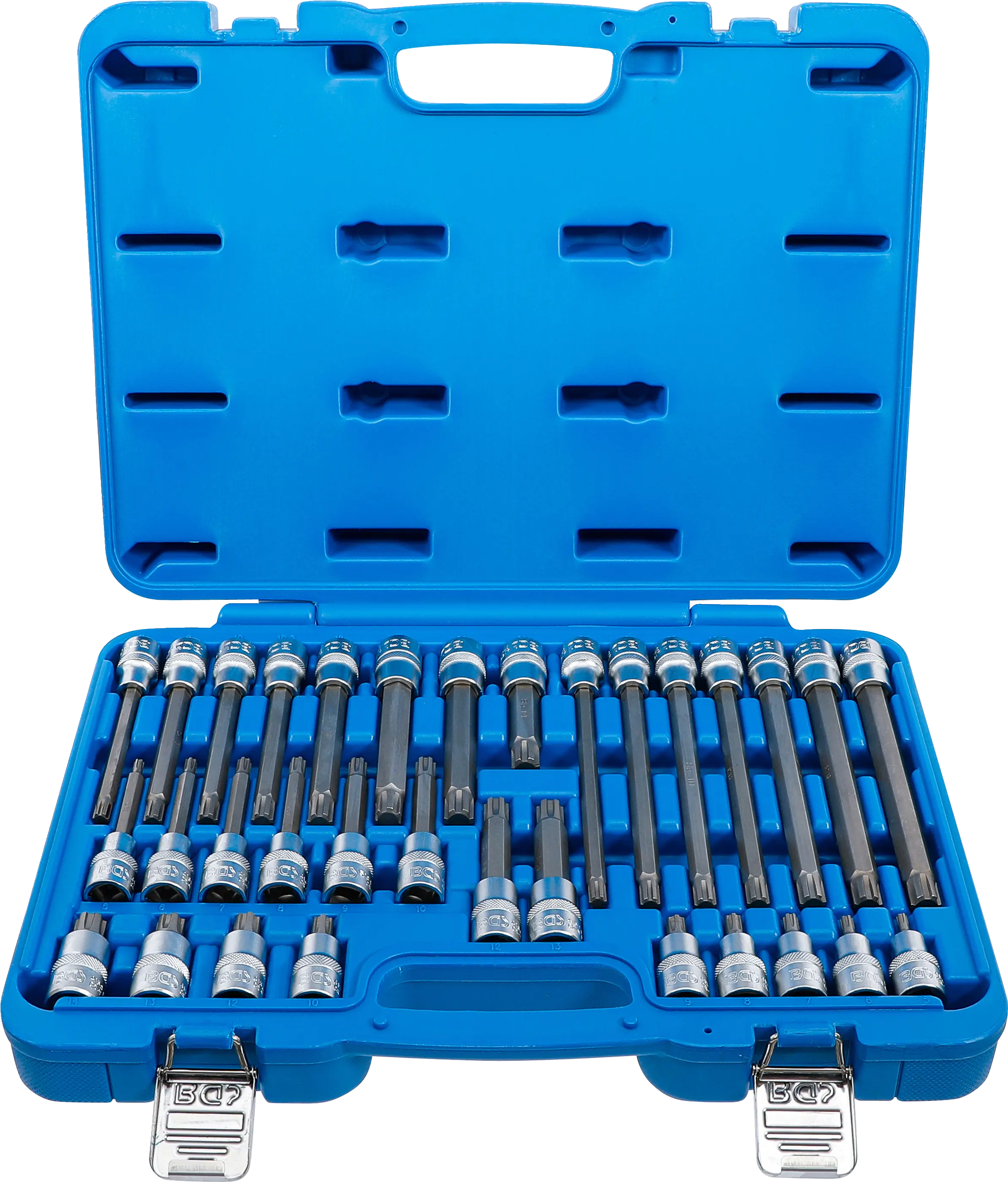 Jeu de douilles à embouts | 12,5 mm (1/2") | Profil cannelé (pour Ribe) | 32 pièces