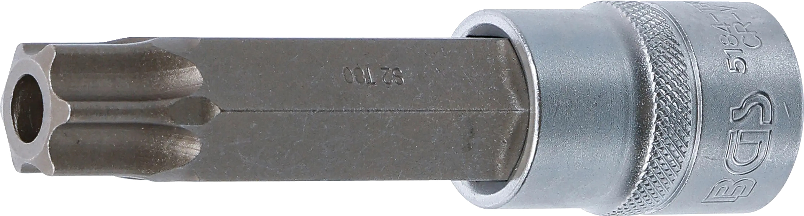 Douille à embouts | longueur 100 mm | 12,5 mm (1/2") | profil T (pour Torx) avec perçage T80