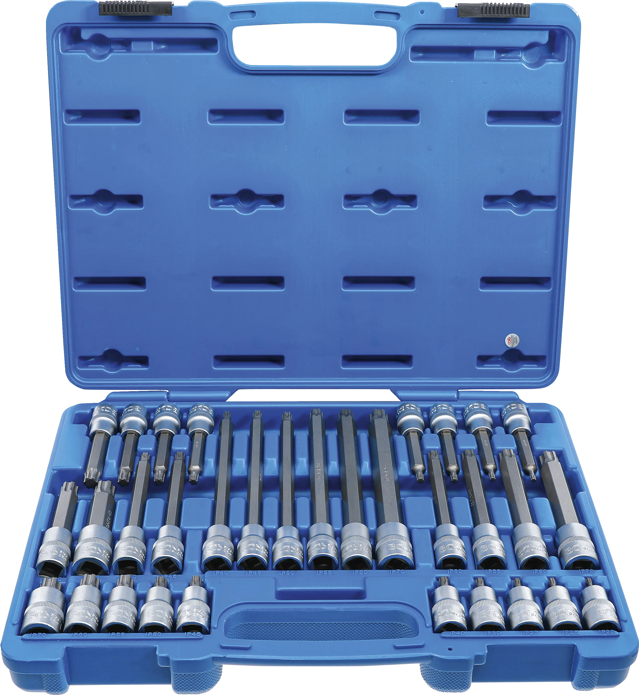 Jeu de douilles à embouts | 12,5 mm (1/2") | Profil TP (pour Torx Plus) TP20 - TP70 | 32 pièces