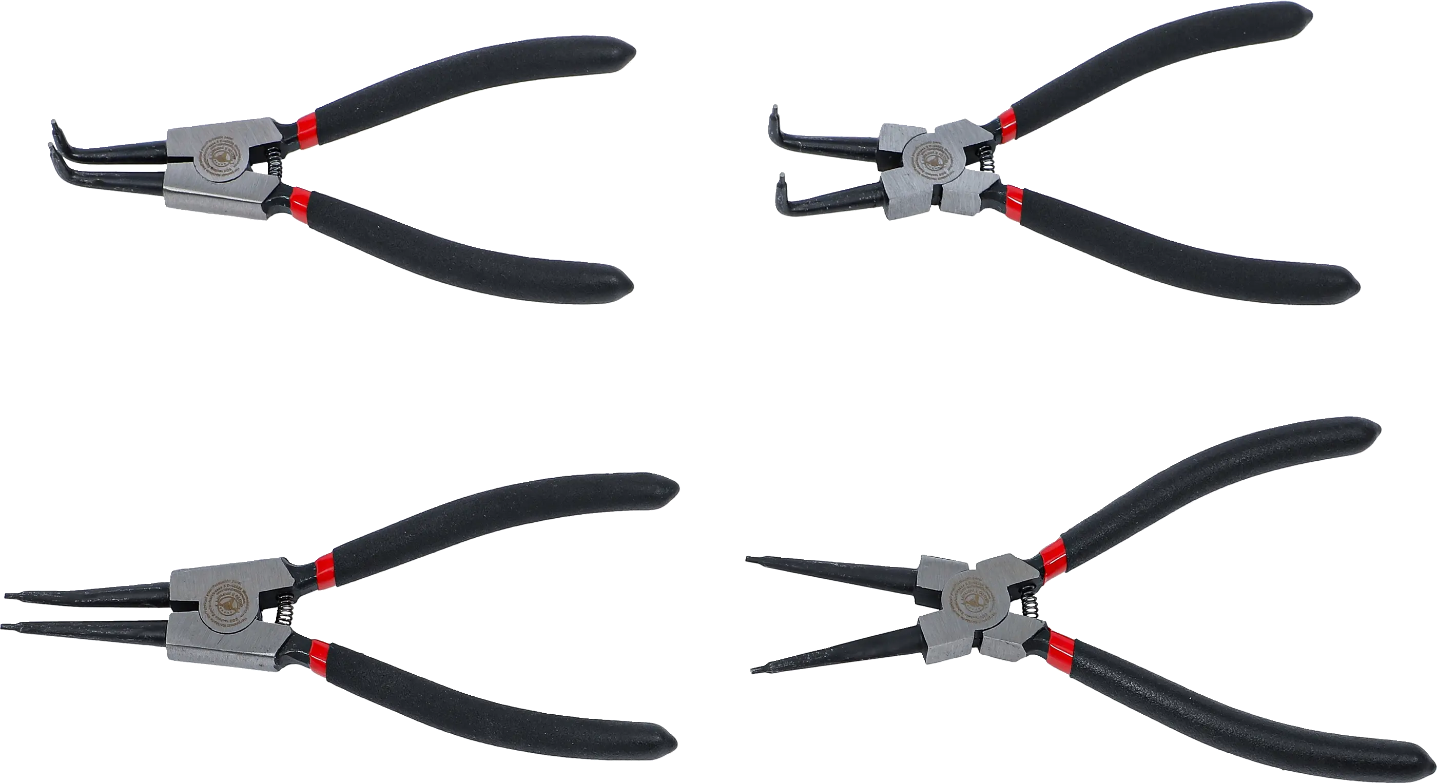 Jeu de pinces à circlips 175 mm | 4 pièces