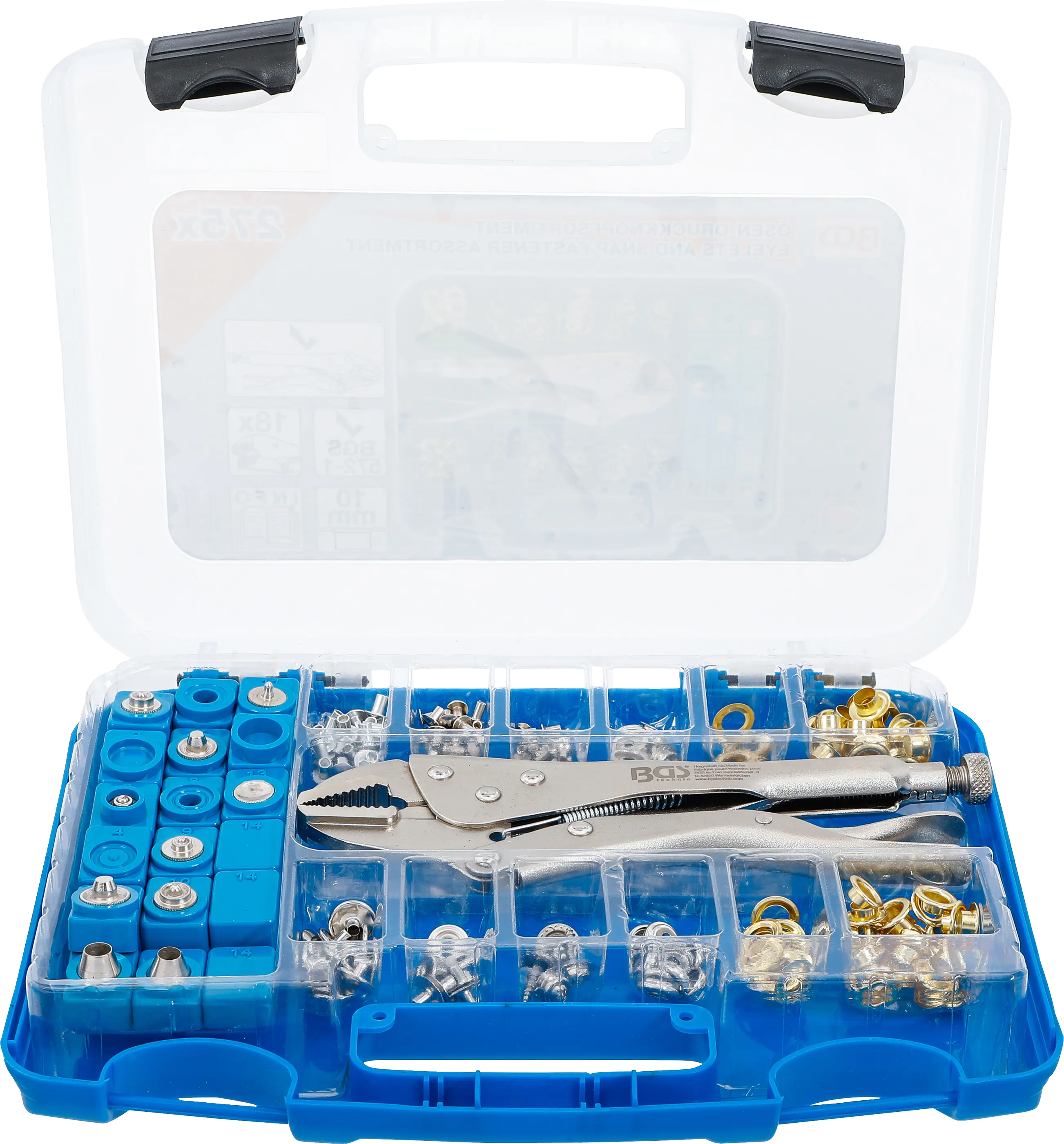 Assortiment pince grip et oeillets | 275 pièces