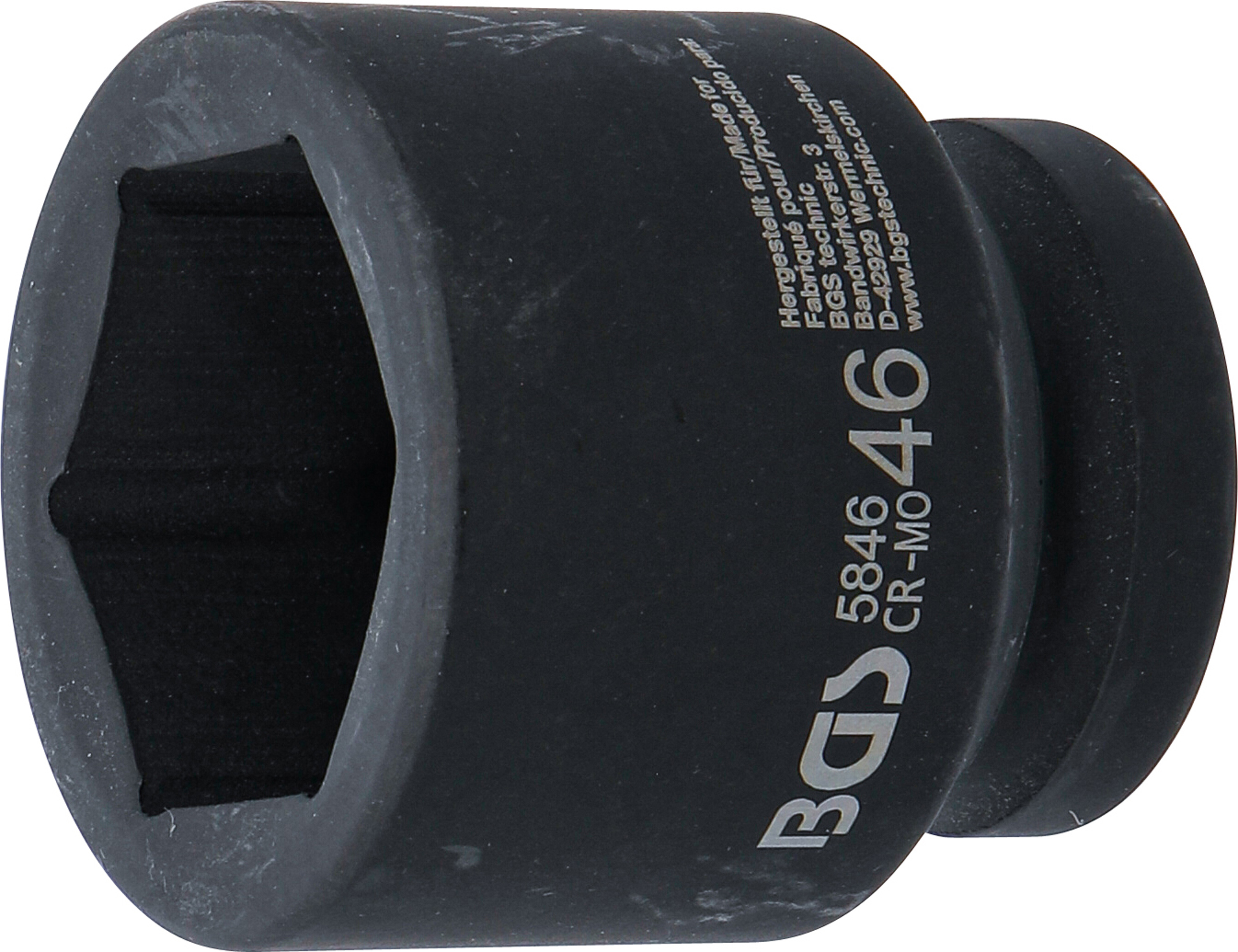 Kraft-Steckschlüssel-Einsatz Sechskant | Antrieb Innenvierkant 25 mm (1") | SW 46 mm