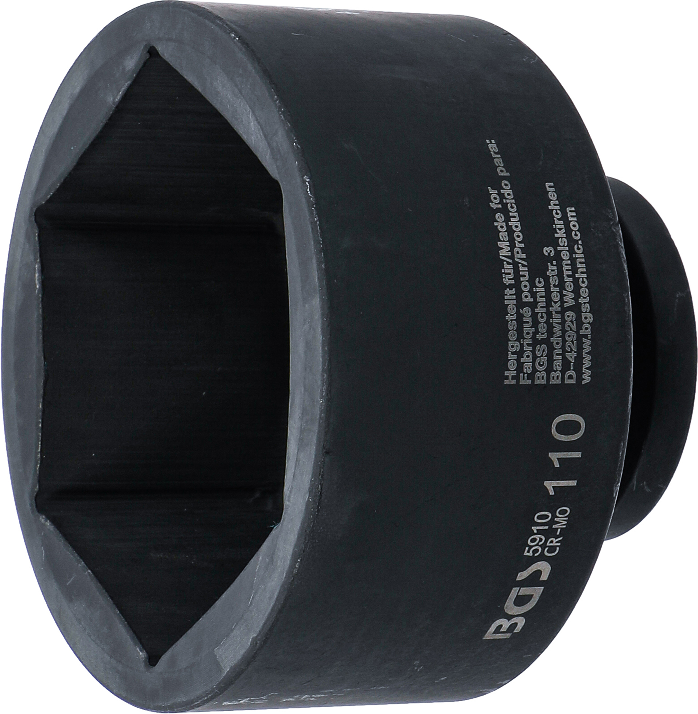 Kraft-Steckschlüssel-Einsatz Sechskant | Antrieb Innenvierkant 25 mm (1") | SW 110 mm