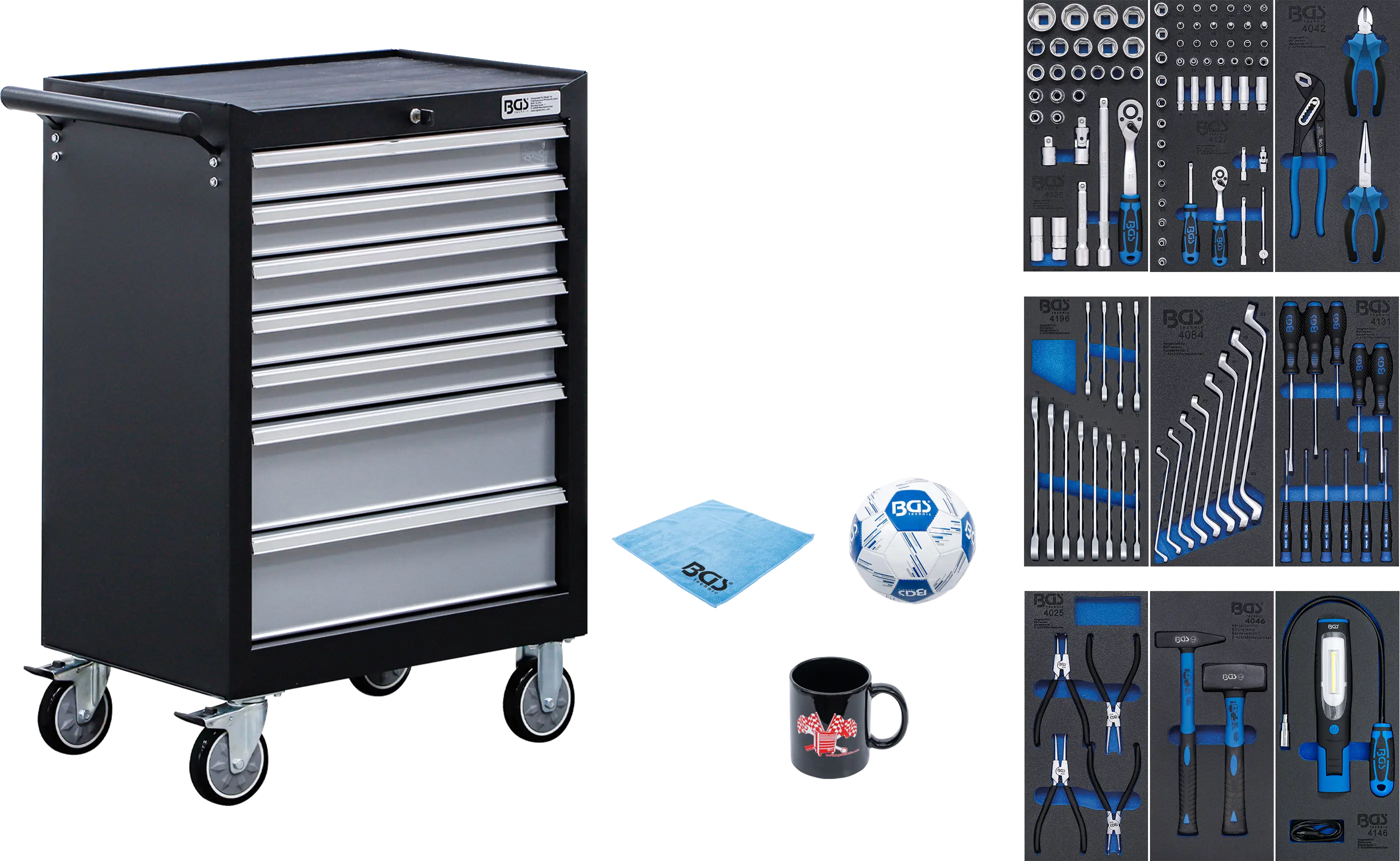 Servante d'atelier | 7 tiroirs | avec 120 outils