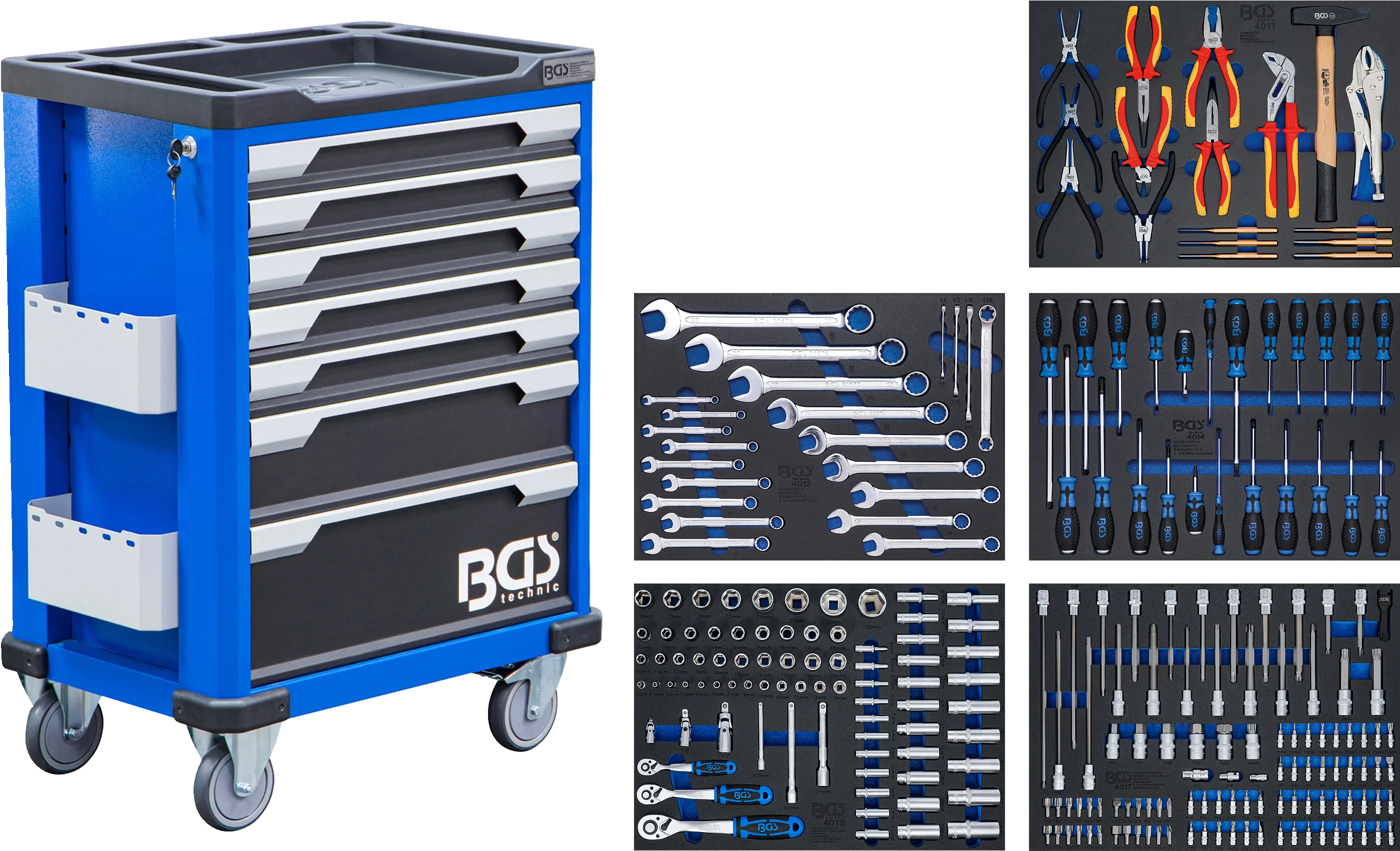 Servante d'atelier | 7 tiroirs | avec 246 outils