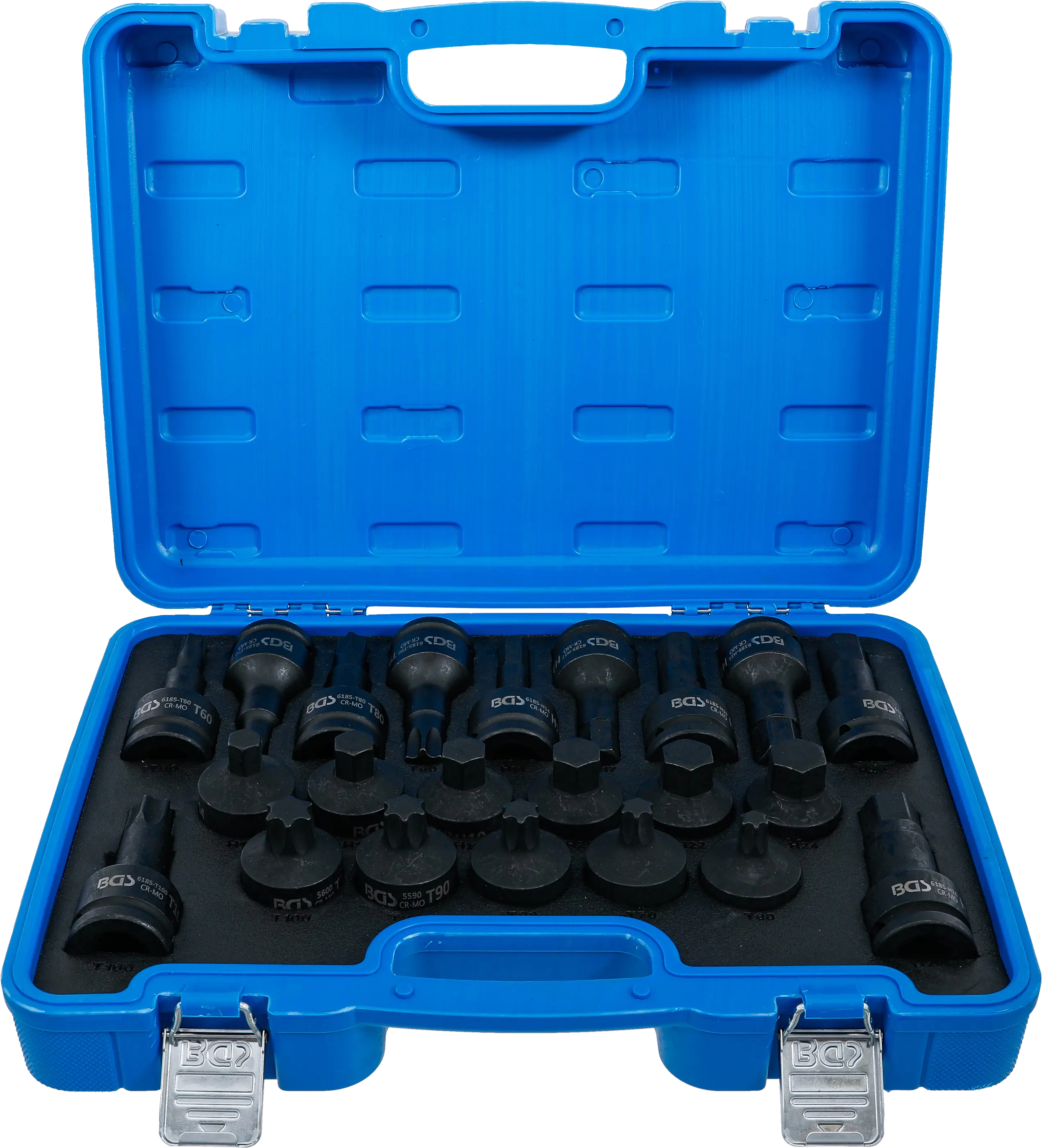 Jeu de douilles à embouts à choc | 20 mm (3/4") | six pans femelle, Profil T (pour Torx) | 22 pièces