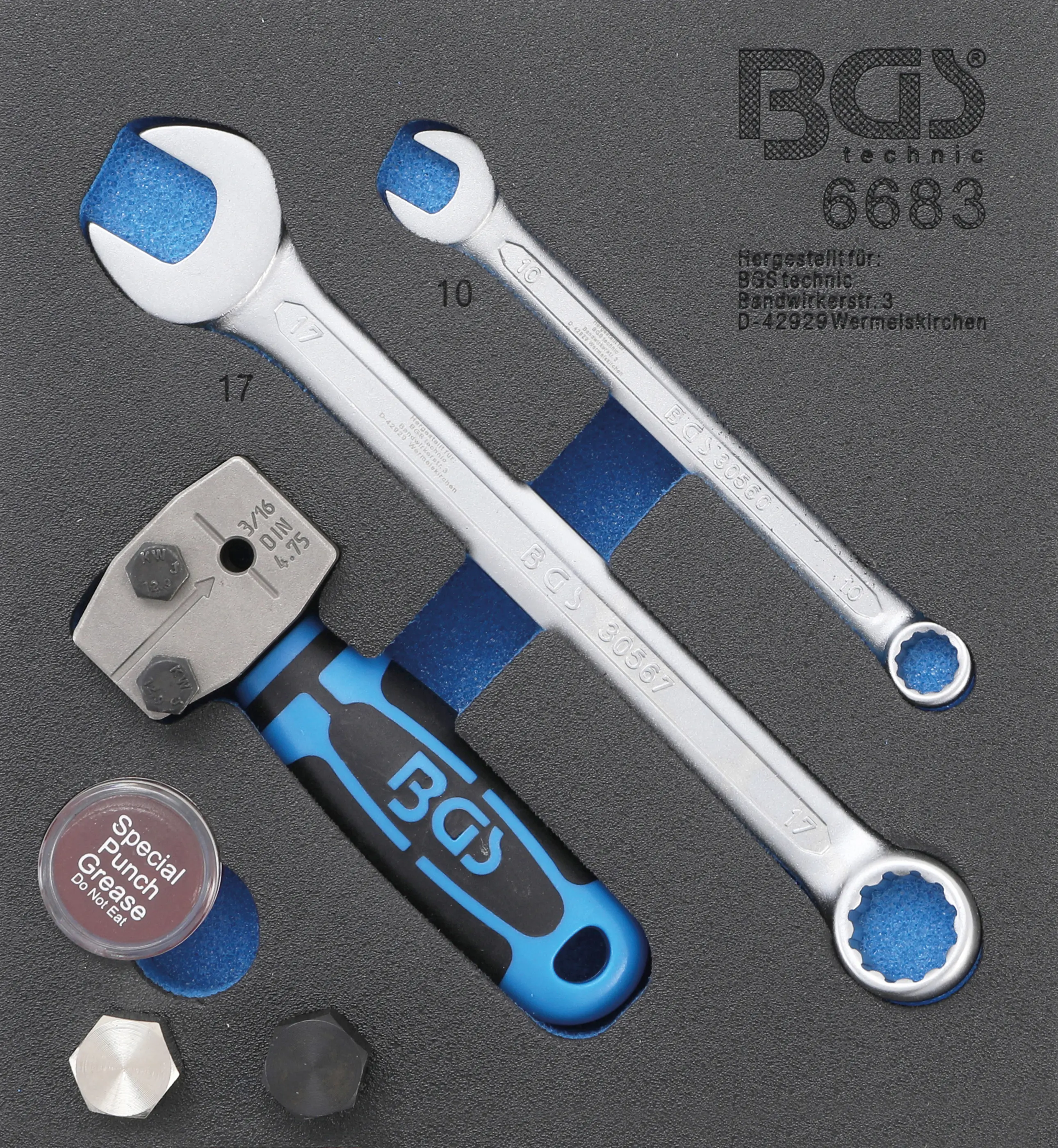 Insert de servante d'atelier 1/6 :Presse à collets | DIN 4,75 mm (3/16")