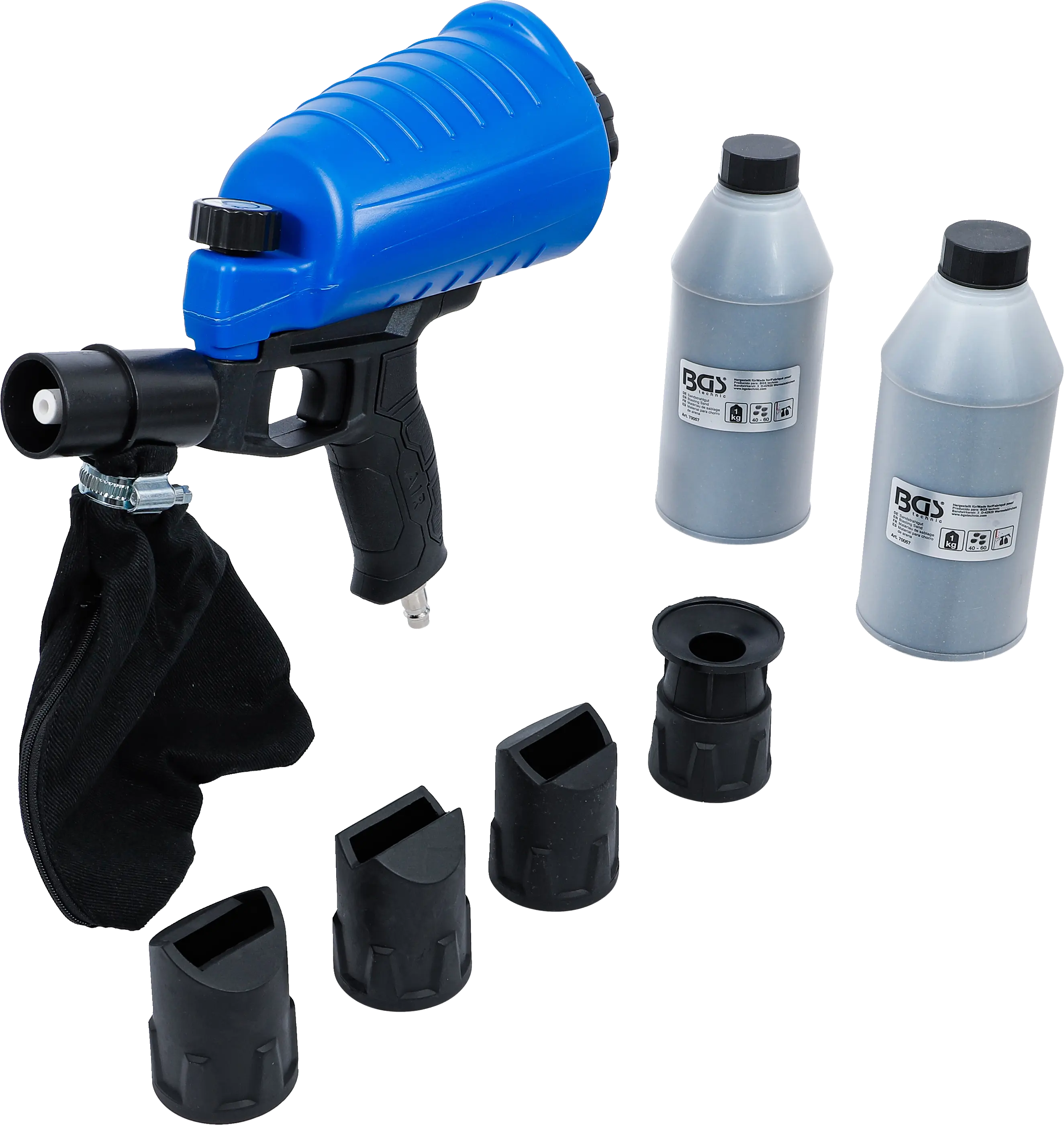 Pistolet de sablage pneumatique avec accessoires| 3 pièces