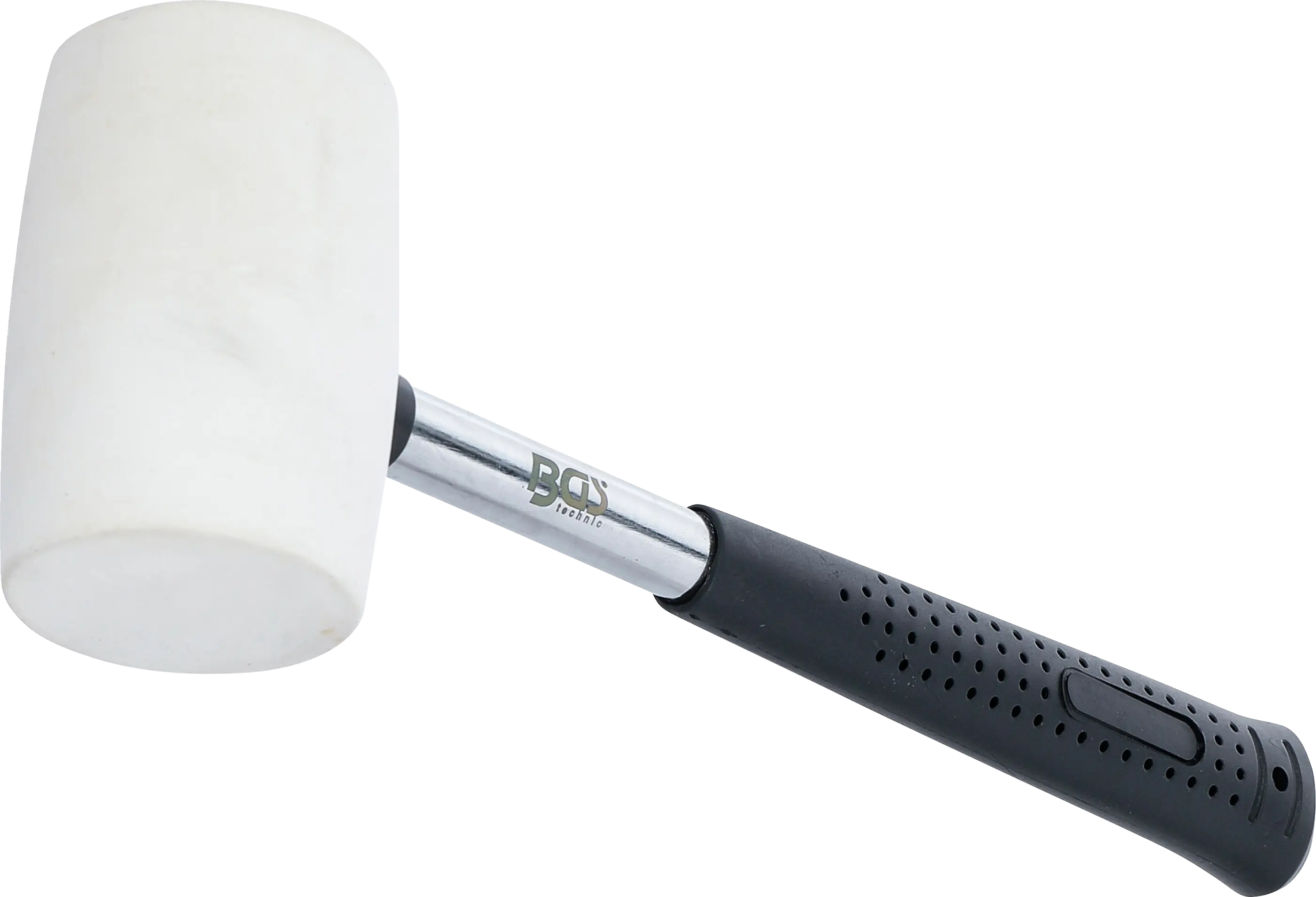 Maillet caoutchouc | manche métallique | tête blanche | Ø 48 mm | 250 g