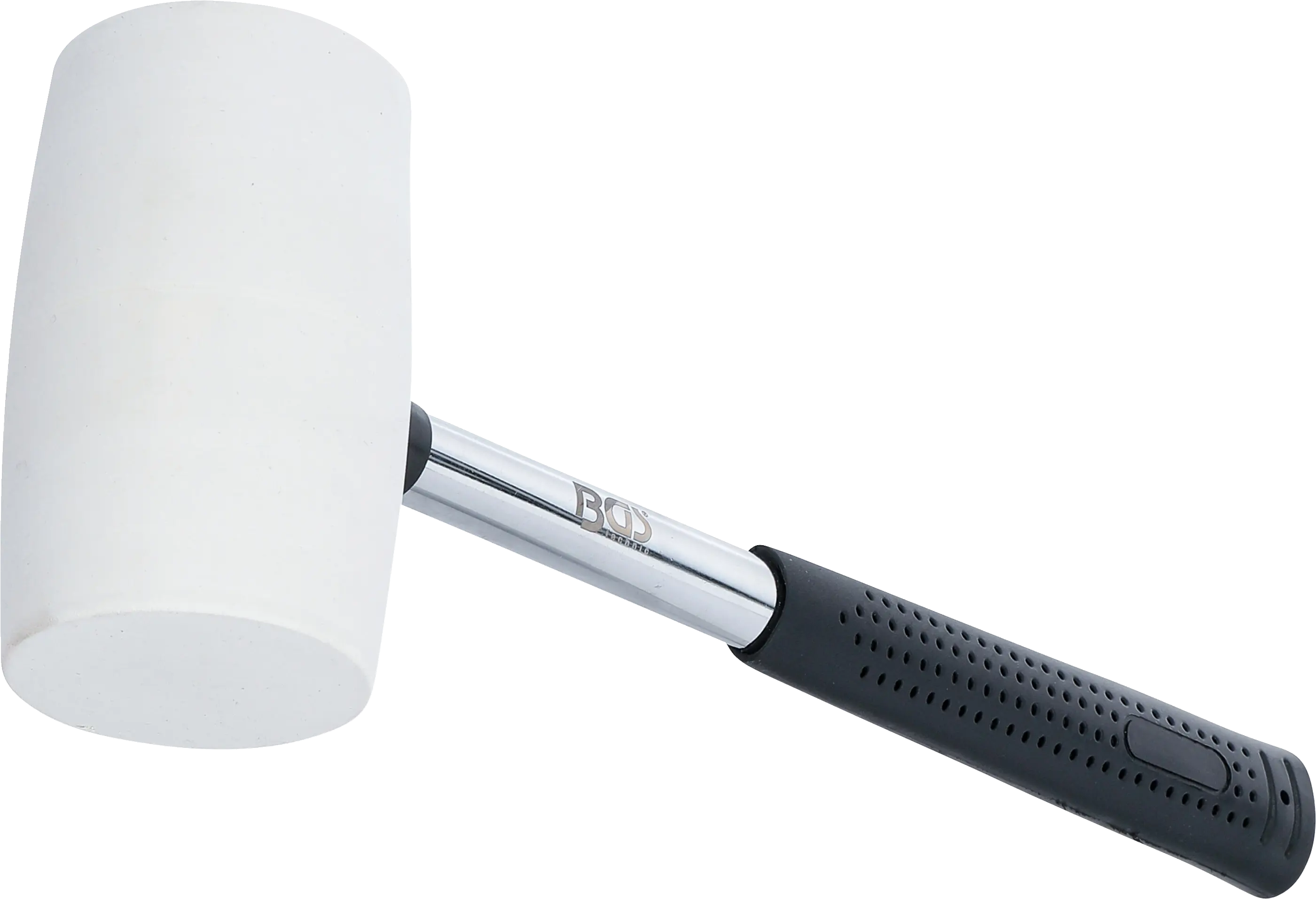 Maillet caoutchouc | manche métallique | tête blanche | Ø 64 mm | 750 g