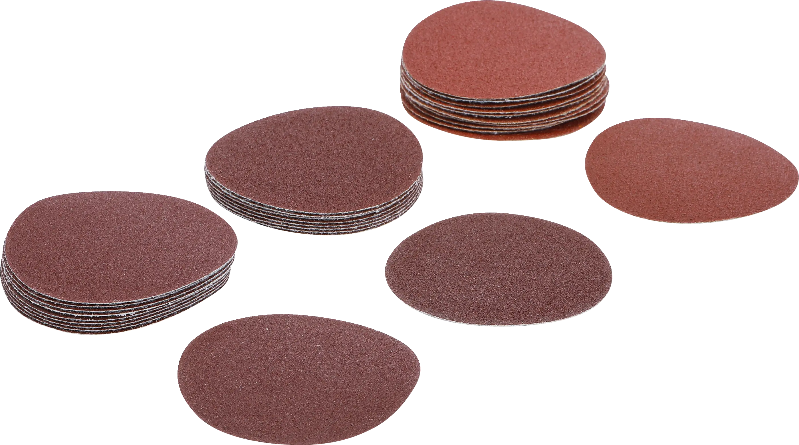 Jeu de feuilles abrasives pour ponçeuse excentrée | Ø 75 mm | Cal. 60 - 80 - 120 | 30 pièces