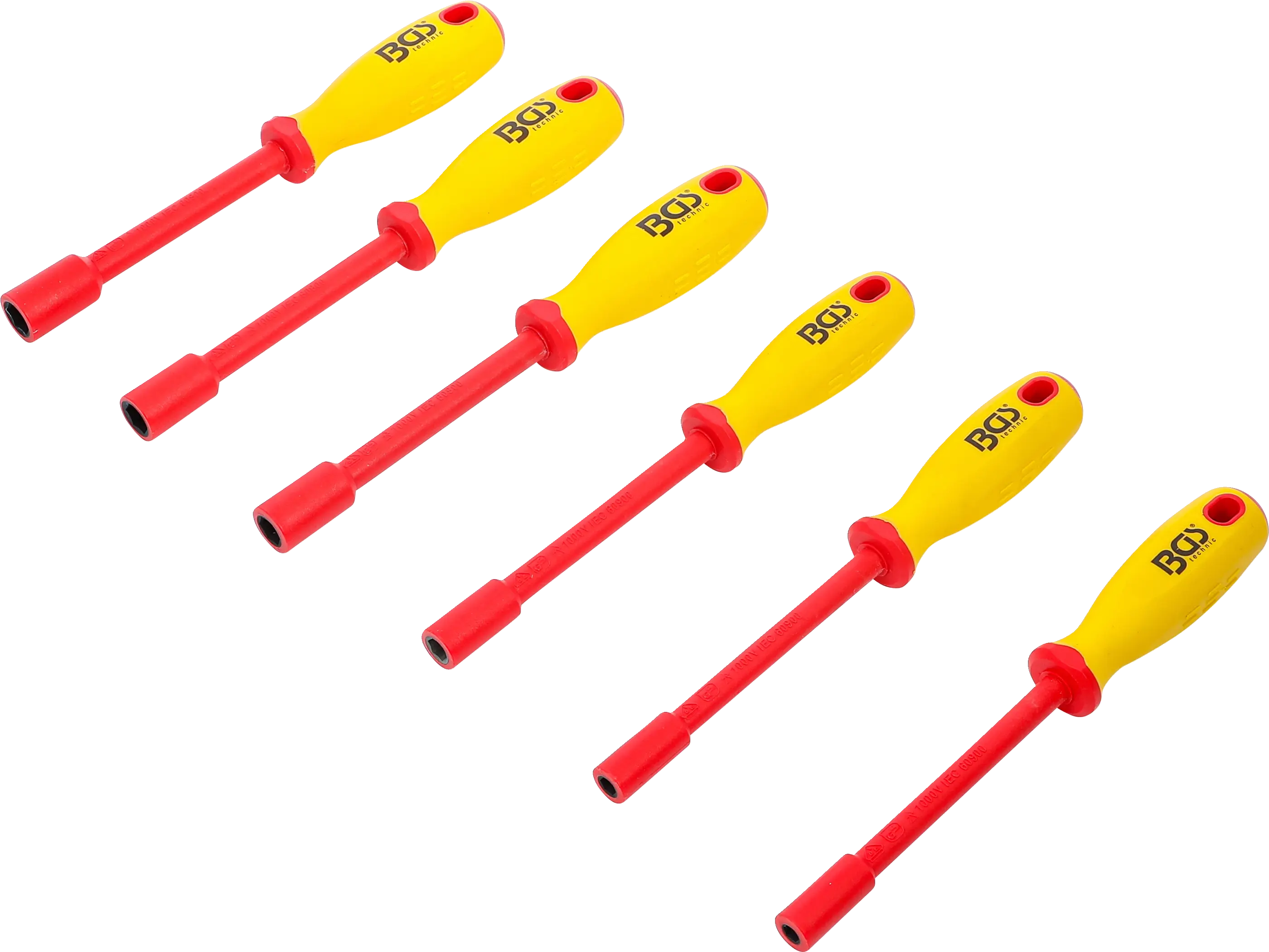 Jeu de tournevis VDE à douilles | six pans | 5,5 - 12 mm | 6 pièces