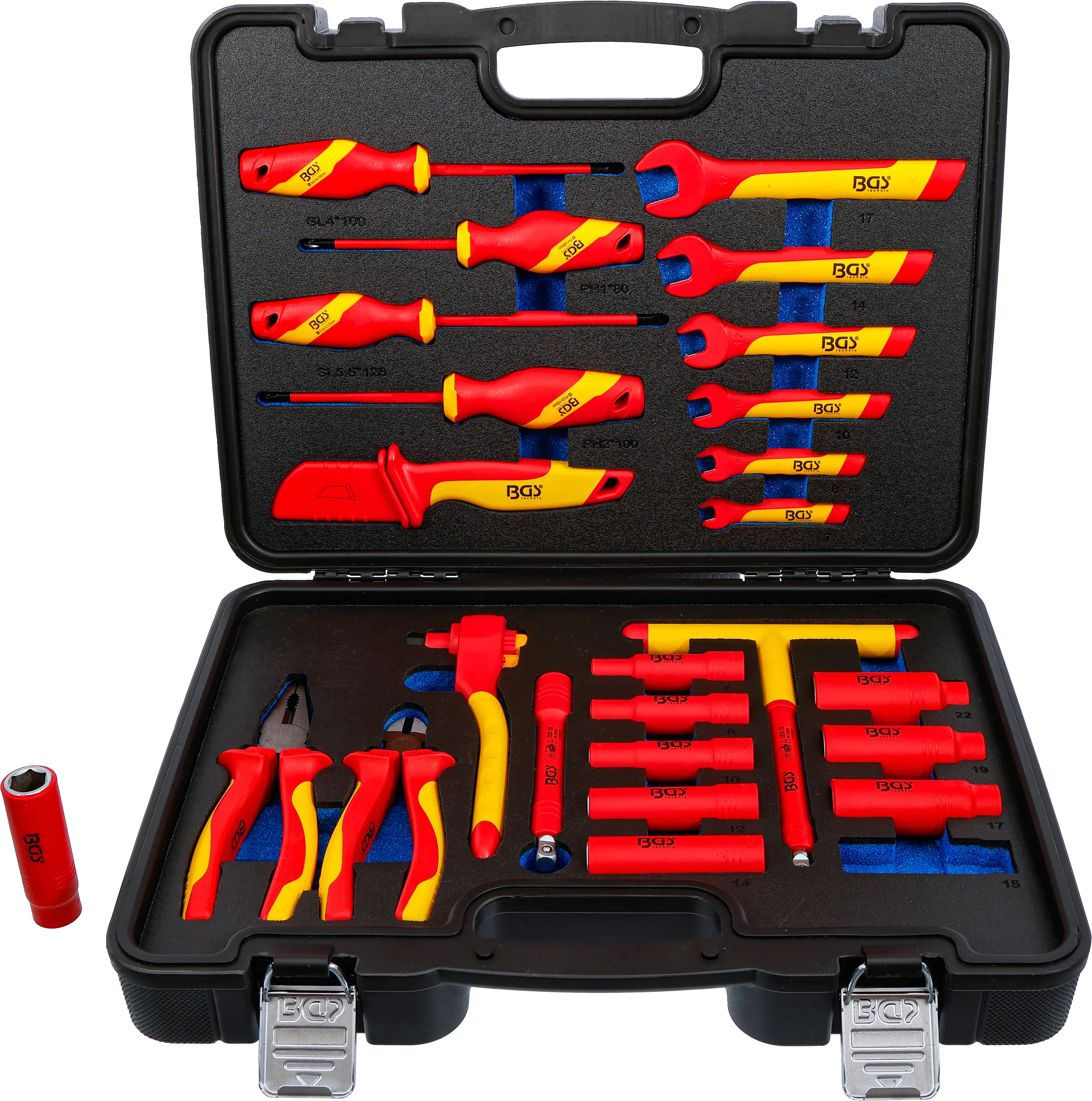 Jeu de douilles VDE | Empreinte 10 mm (3/8") | 25 pièces