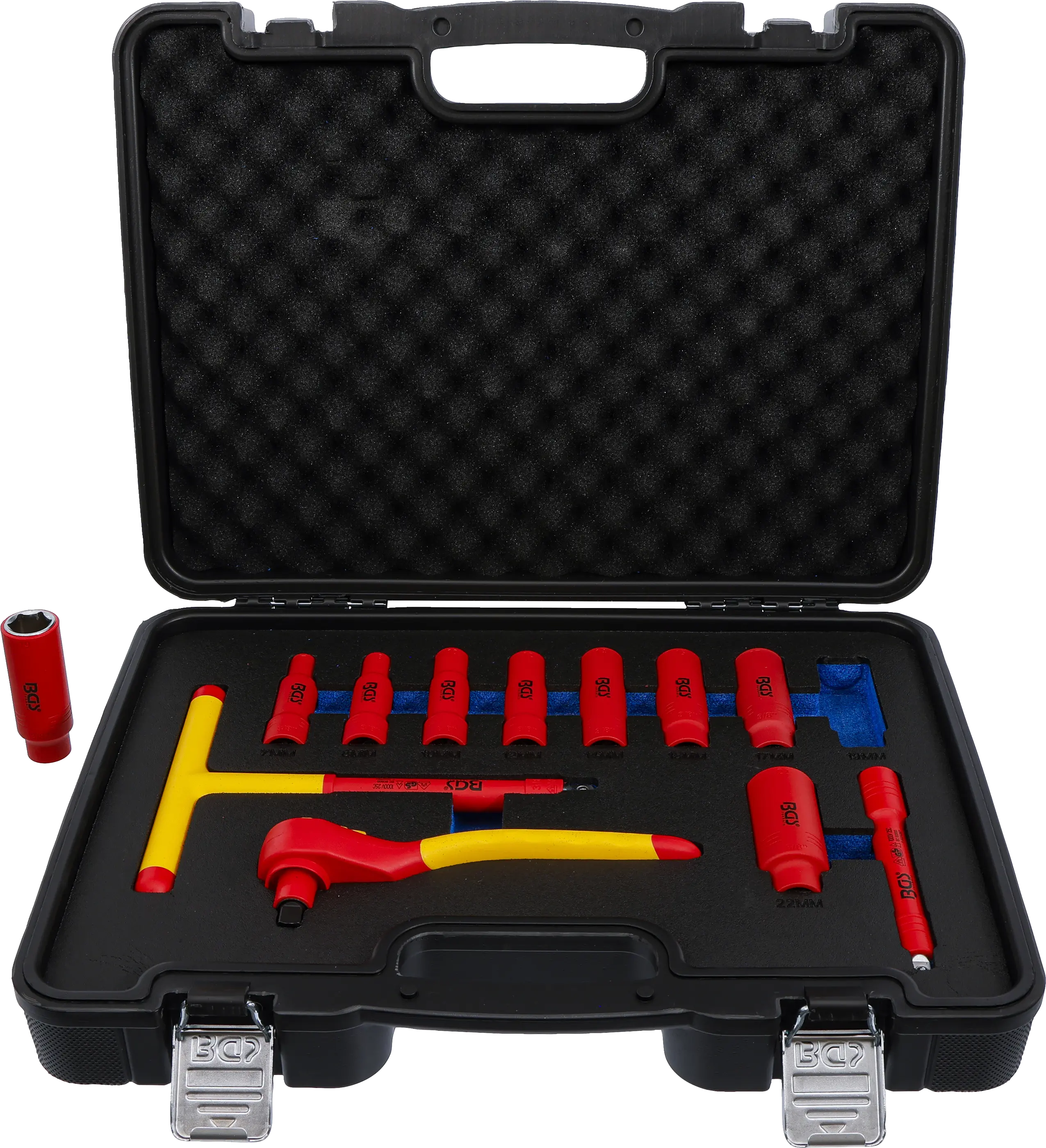 Jeu de douilles VDE | Empreinte 10 mm (3/8") | 7 – 22 mm | 12 pièces