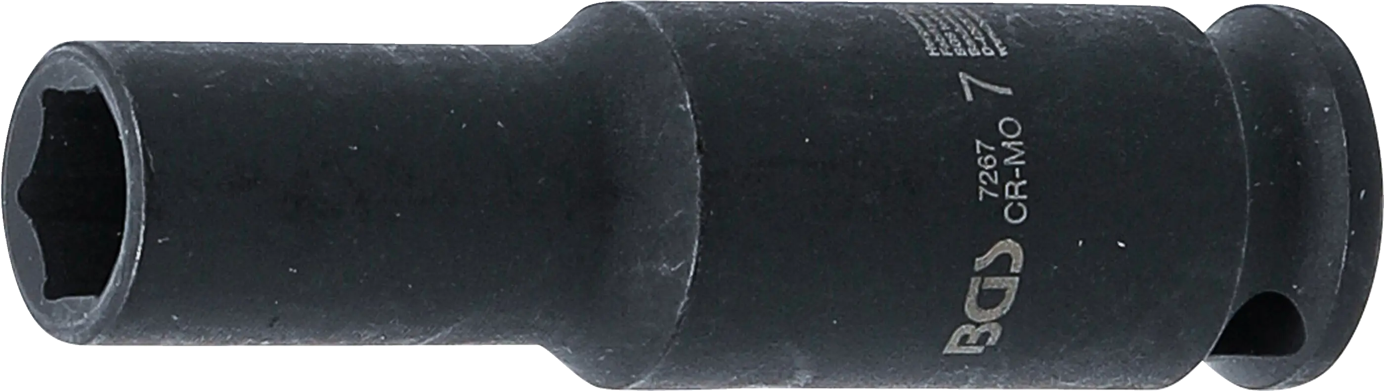 Douille à choc, six pans, longue | 6,3 mm (1/4") | 7 mm