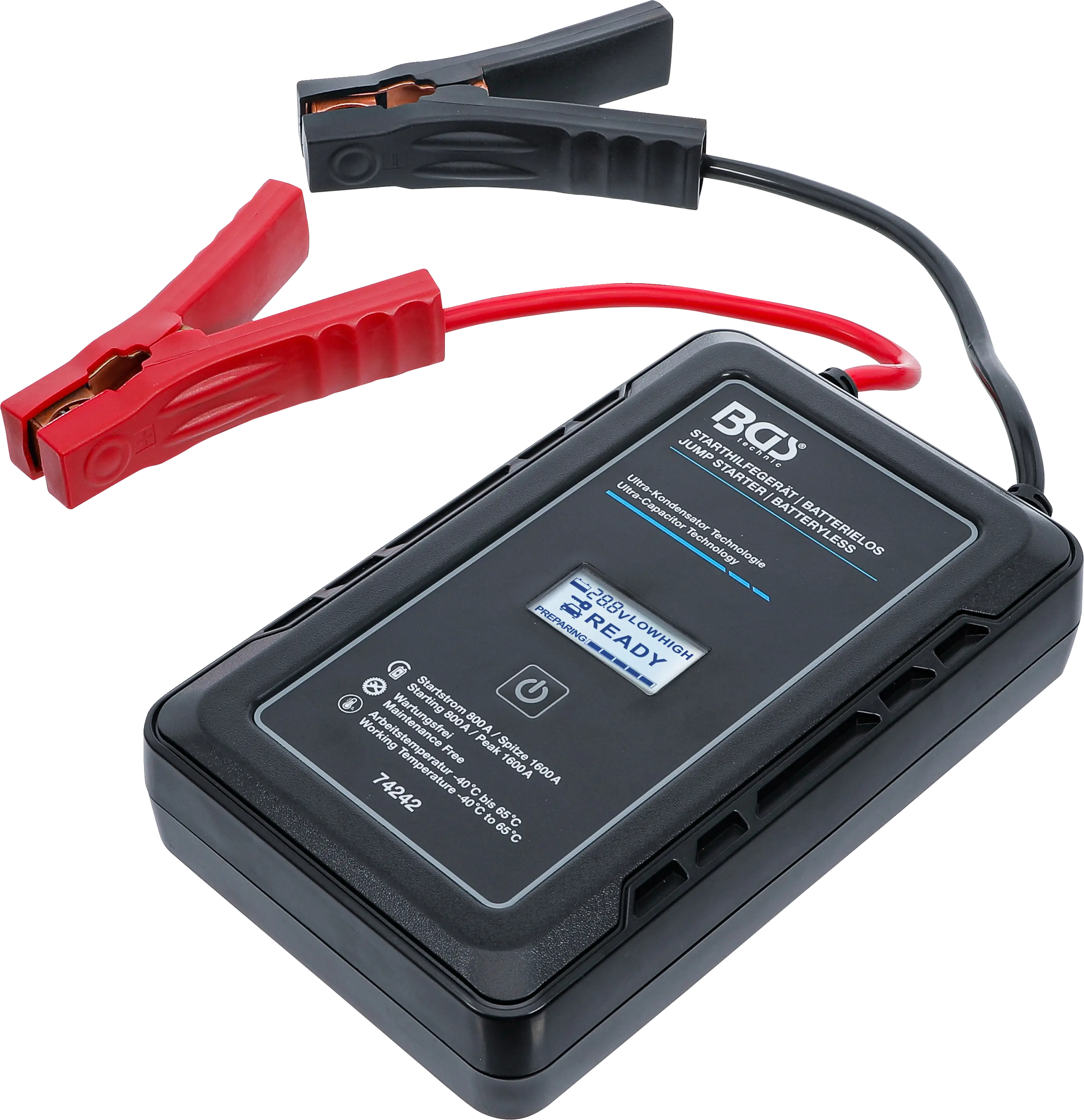 Aide au démarrage | sans batterie | avec technologie ultra-condensateur | 12 V / 800 A / 1600 A