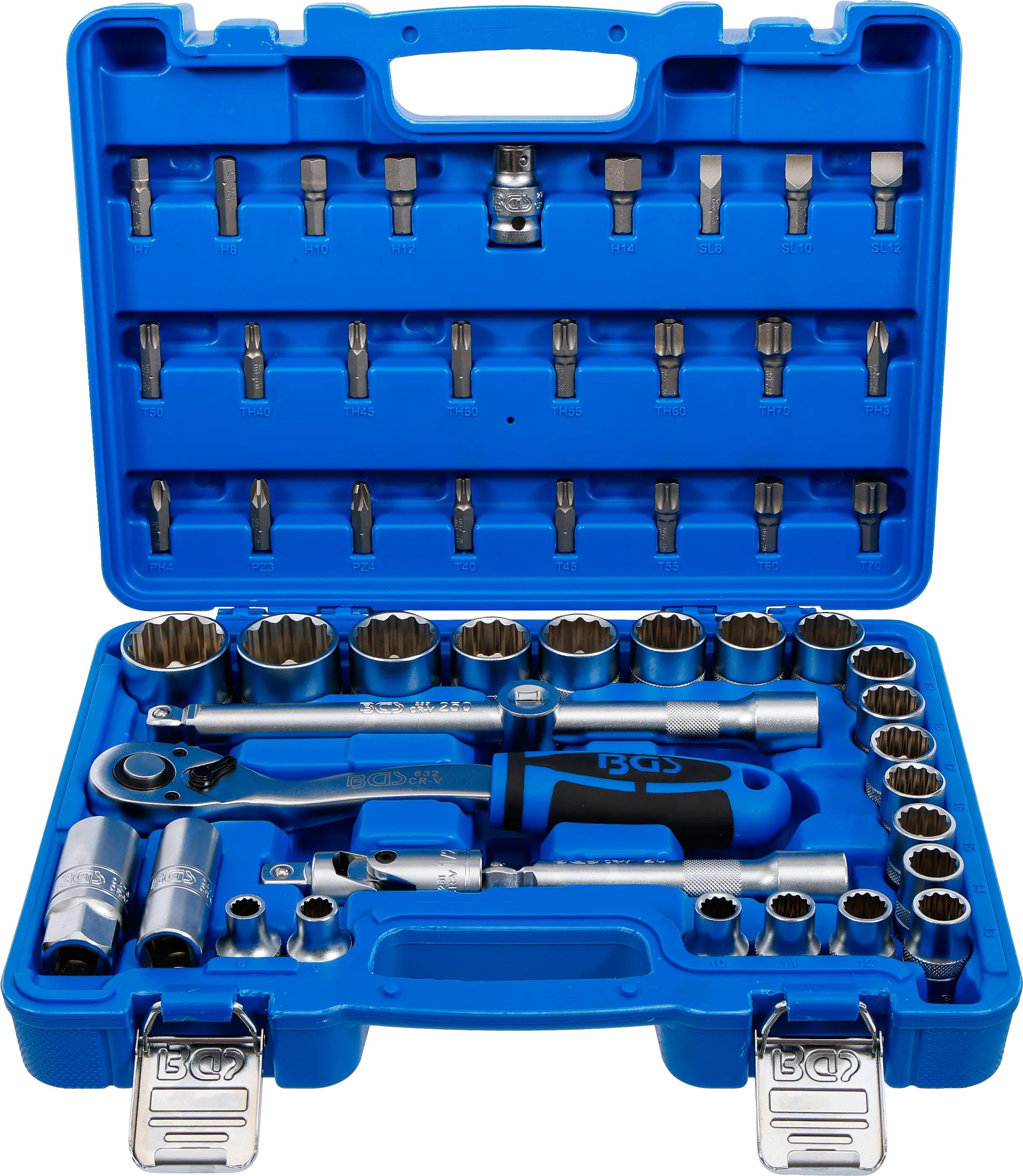 Coffret de Douilles douze pans | 12,5 mm (1/2") | 8 - 32 mm | 51 pièces