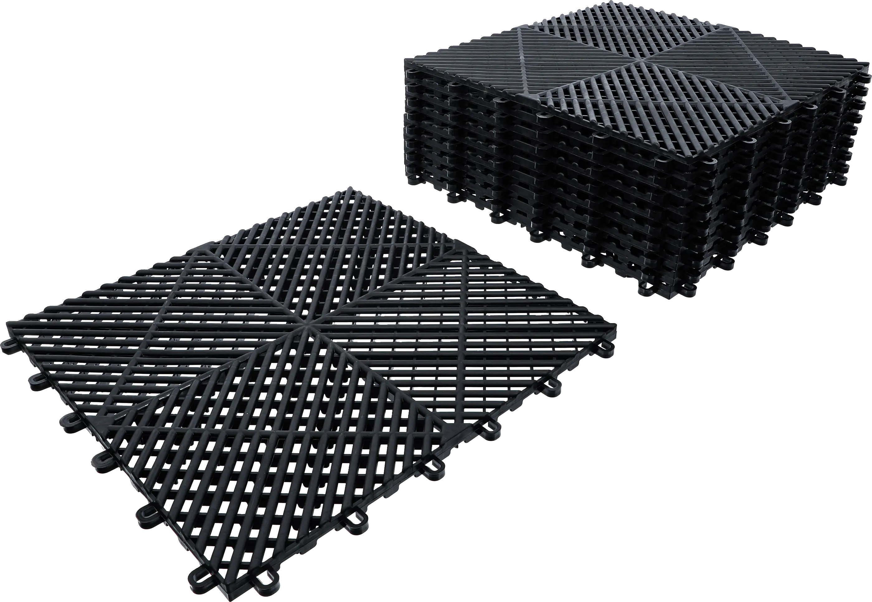 Jeu de carreaux en plastique | système de clic | 400 x 400 x 18 mm | 10 pcs.