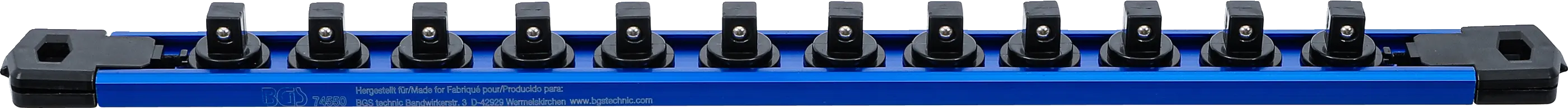 Rail de support pour 12 douilles de clé à douille | aimanté | pour 10 mm (3/8")