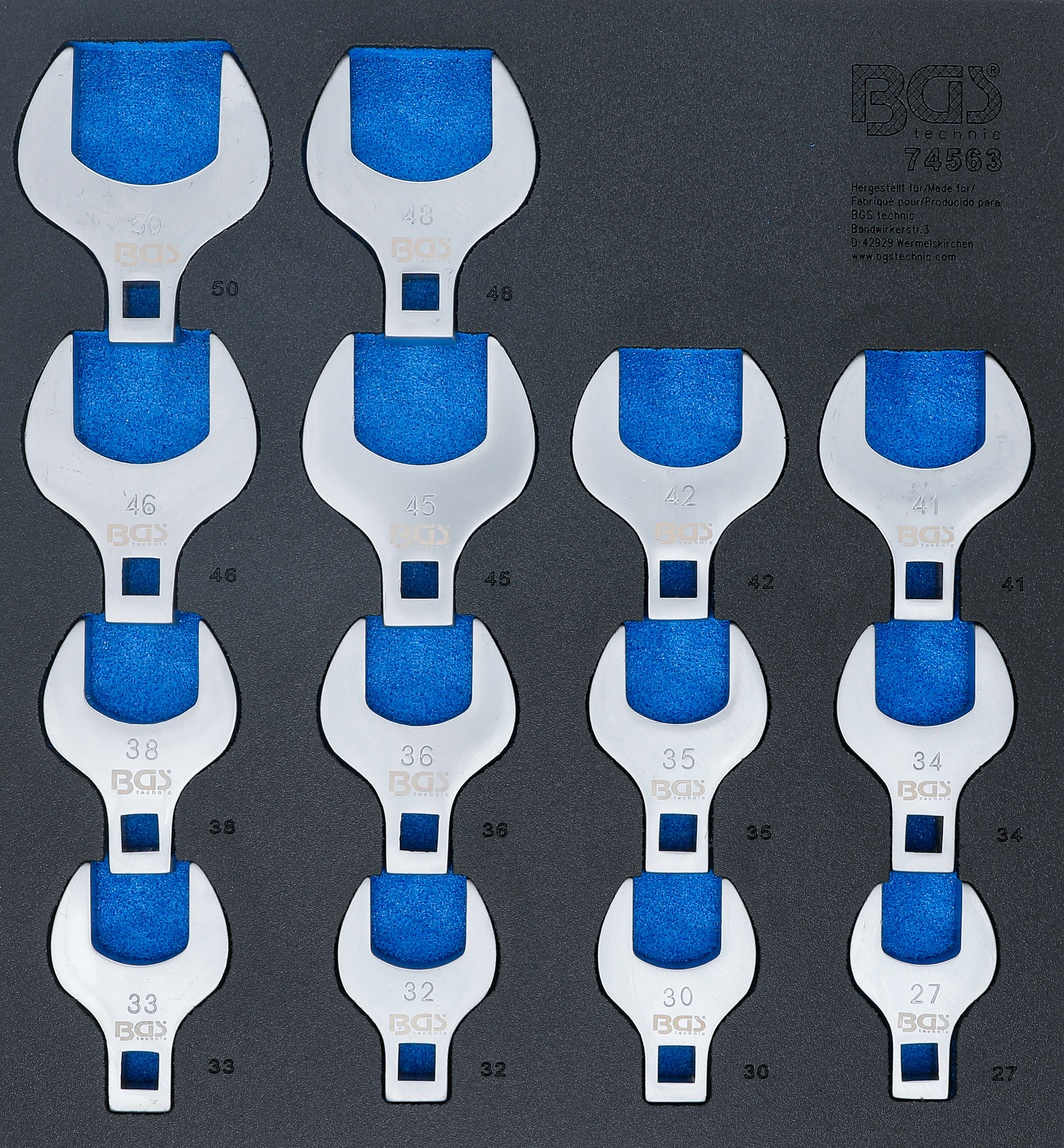 Insert De Servant 1/3 Pour Outils De Mesure BGS TECHNIC – Réf. 68510, Jeu Complet (Neuf)