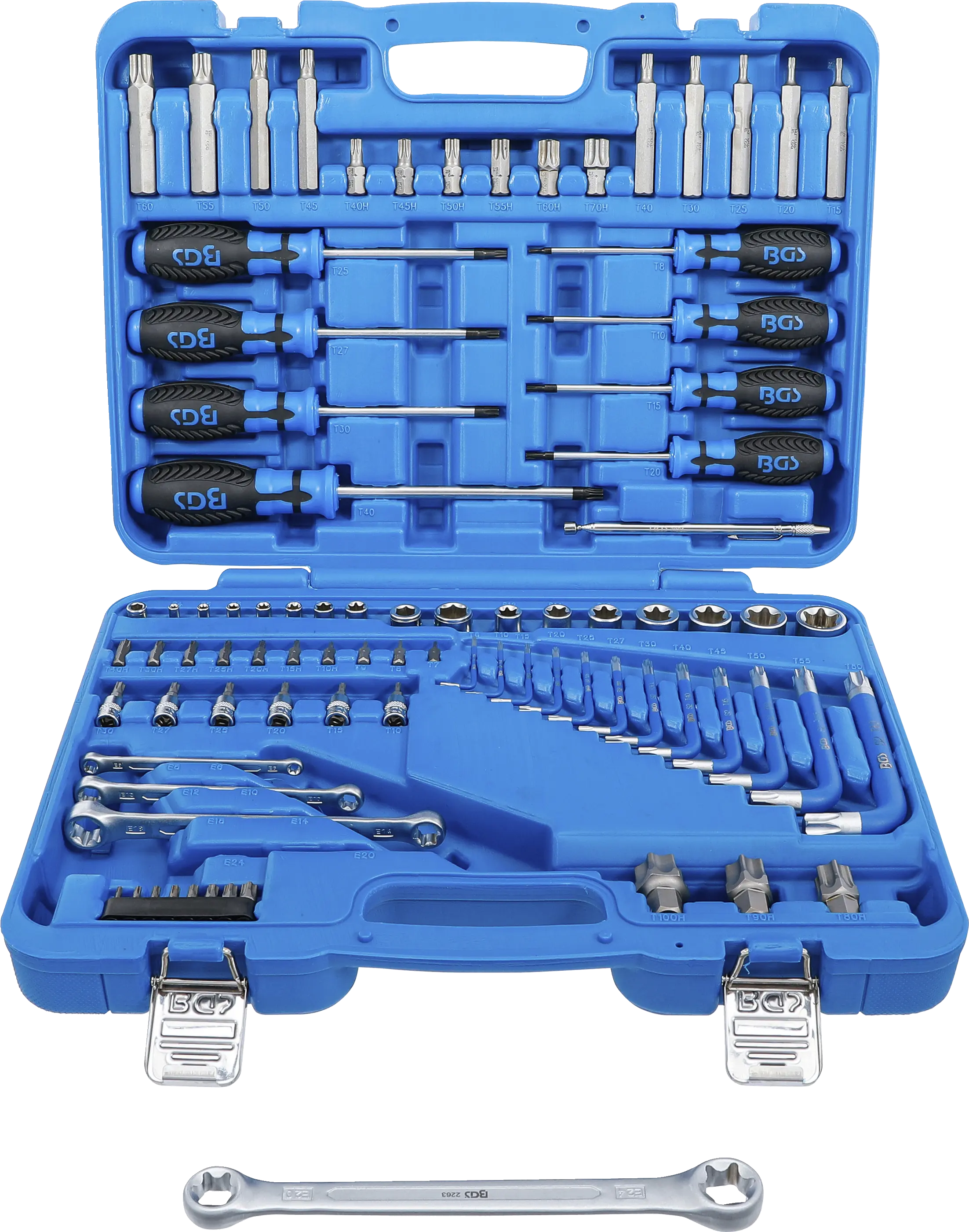 Assortiment d’outils | 6,3 mm (1/4") + 12,5 mm (1/2") | profil E/profil T (pour Torx) | 84 pièces