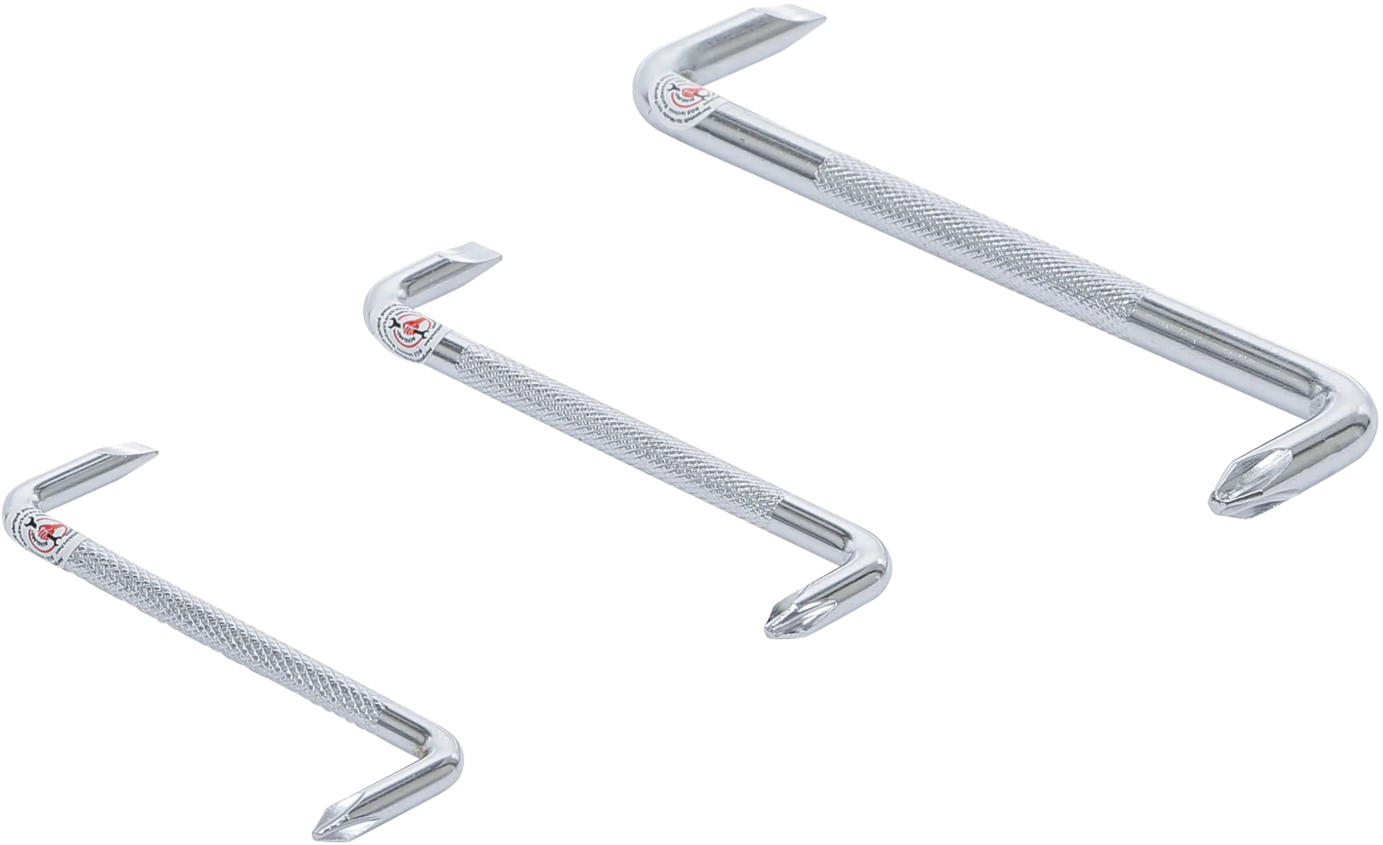 Jeu de tournevis coudés | plats / cruciformes | 3 pièces