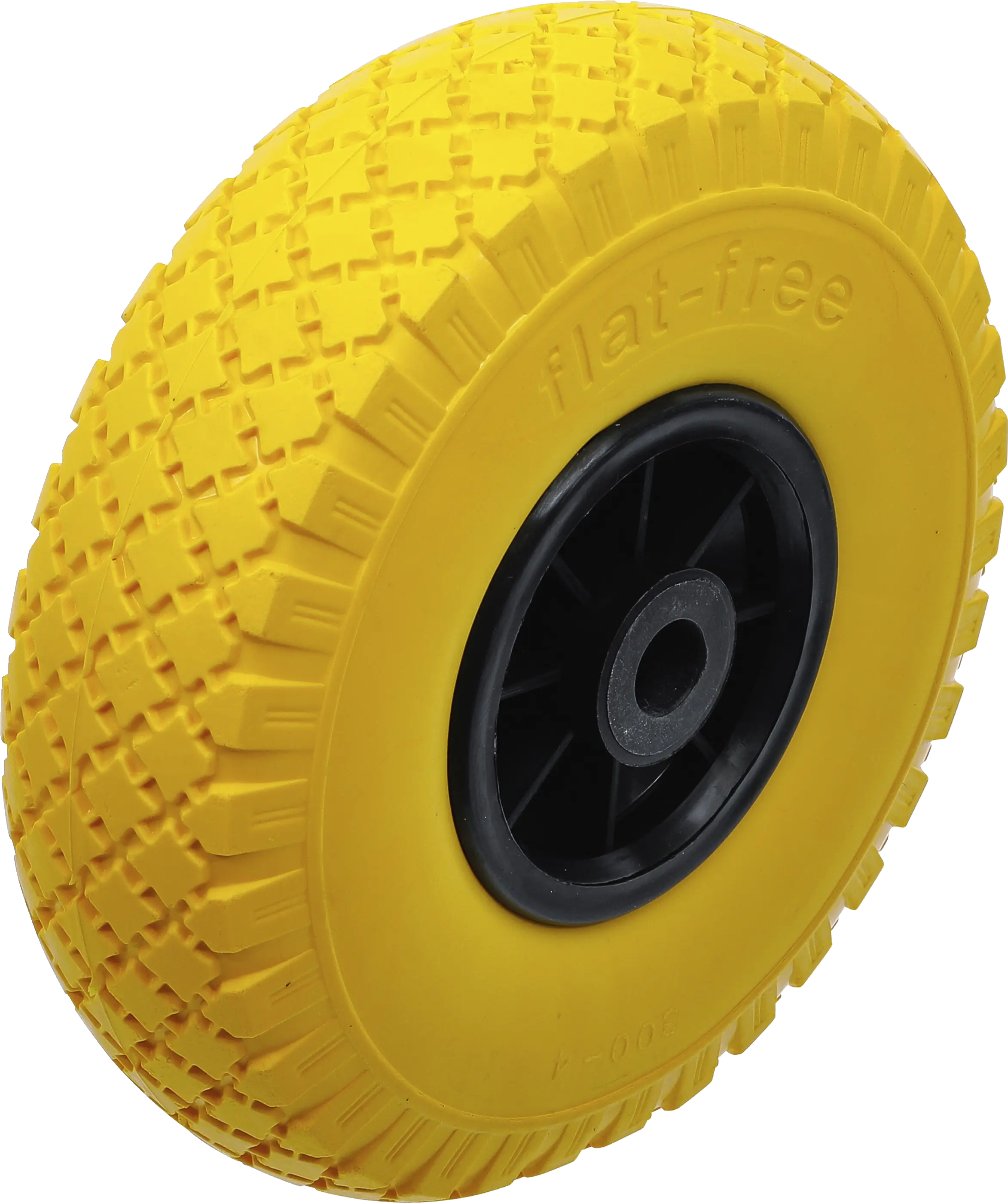 Roue pour diable / chariot de transport | PU, jaune/noir | 260 mm