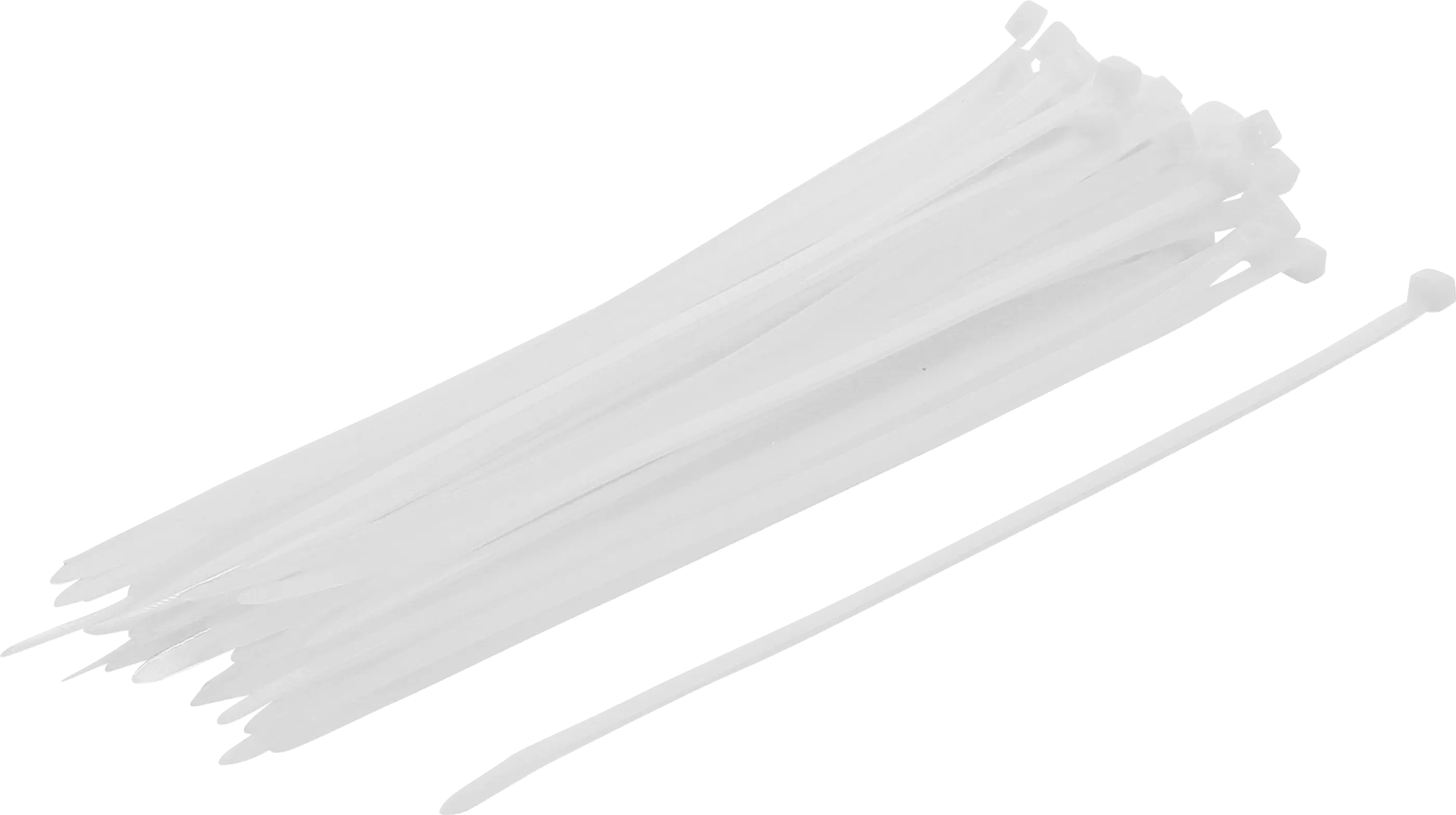 Assortiment de colliers plastique | blanc | 4,8 x 250 mm | 50 pièces