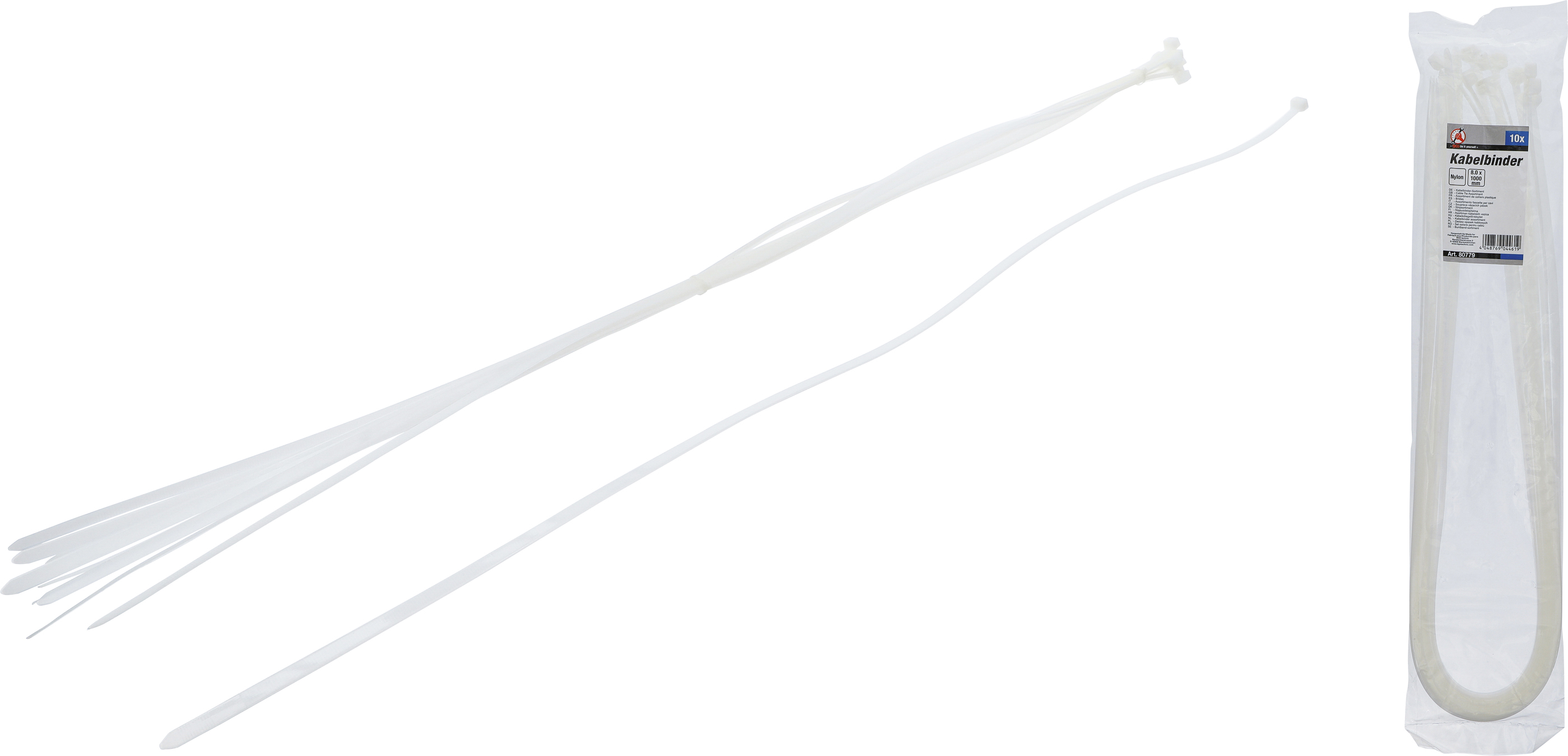 3M Fascette Serracavi In Nylon 2,5x200mm | Bianche, Pacco Da 100 | Resistenza 80N | Uso Professionale