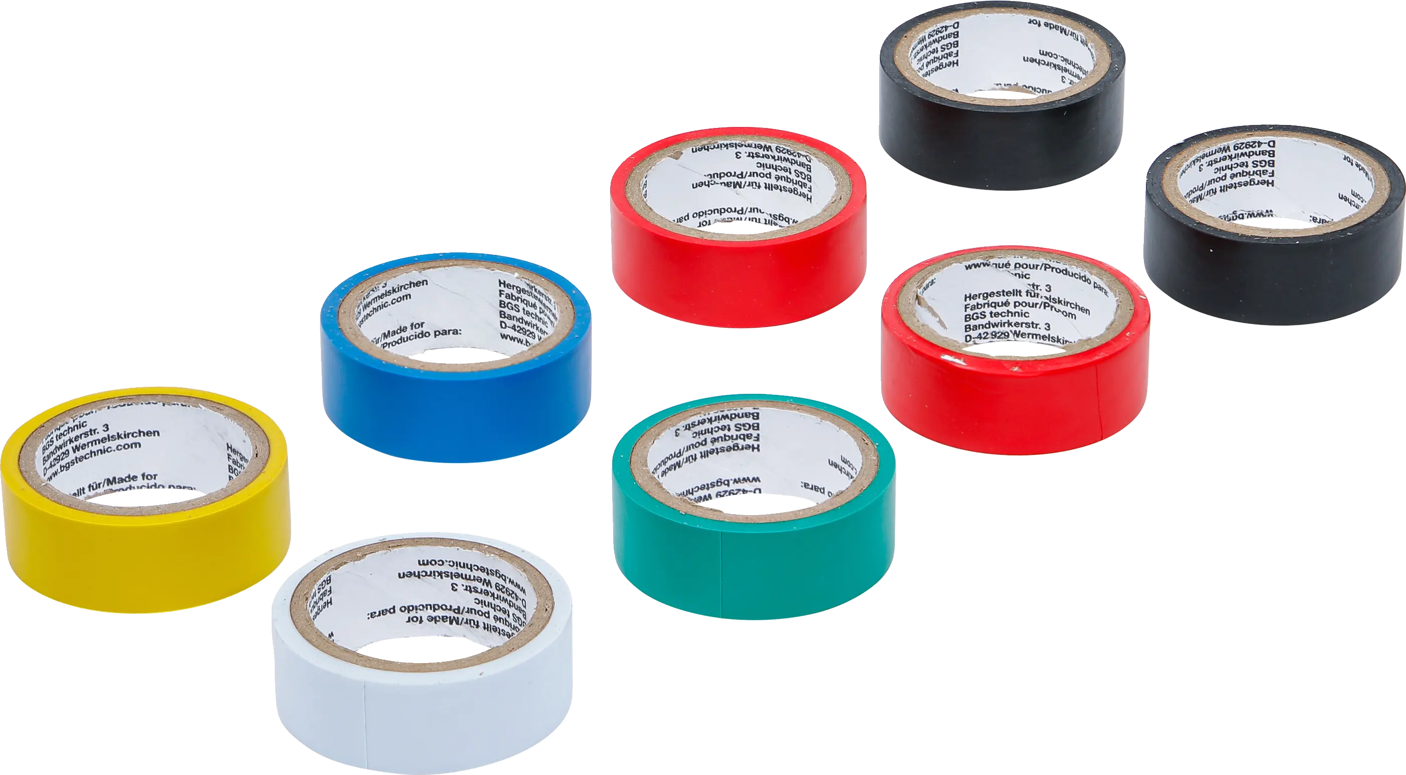 Bandes adhésives multicolore | 18 mm x 3 m | 8 pièces