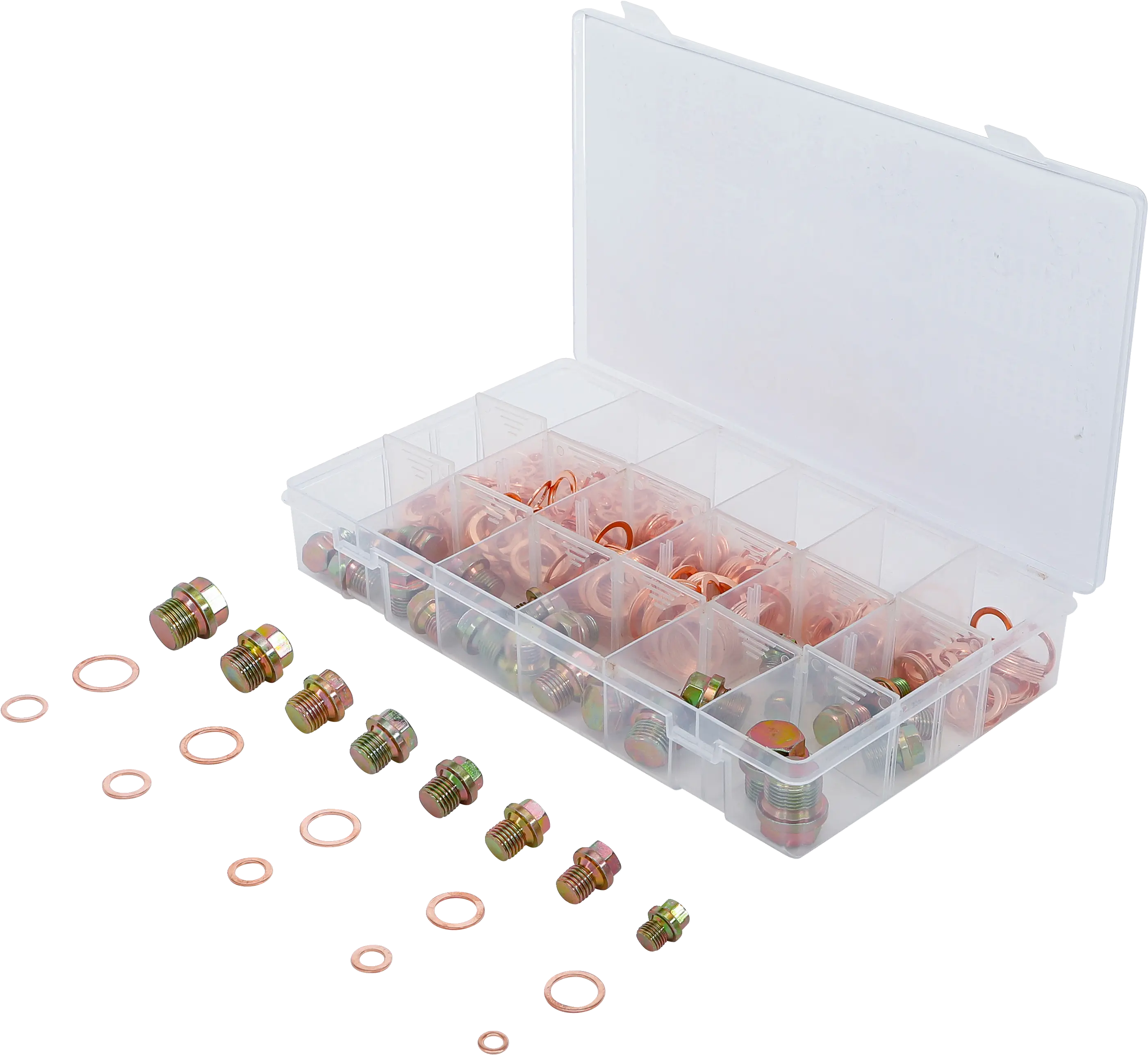 Assortiment de bouchons de vidange avec joints cuivre | 534 pièces