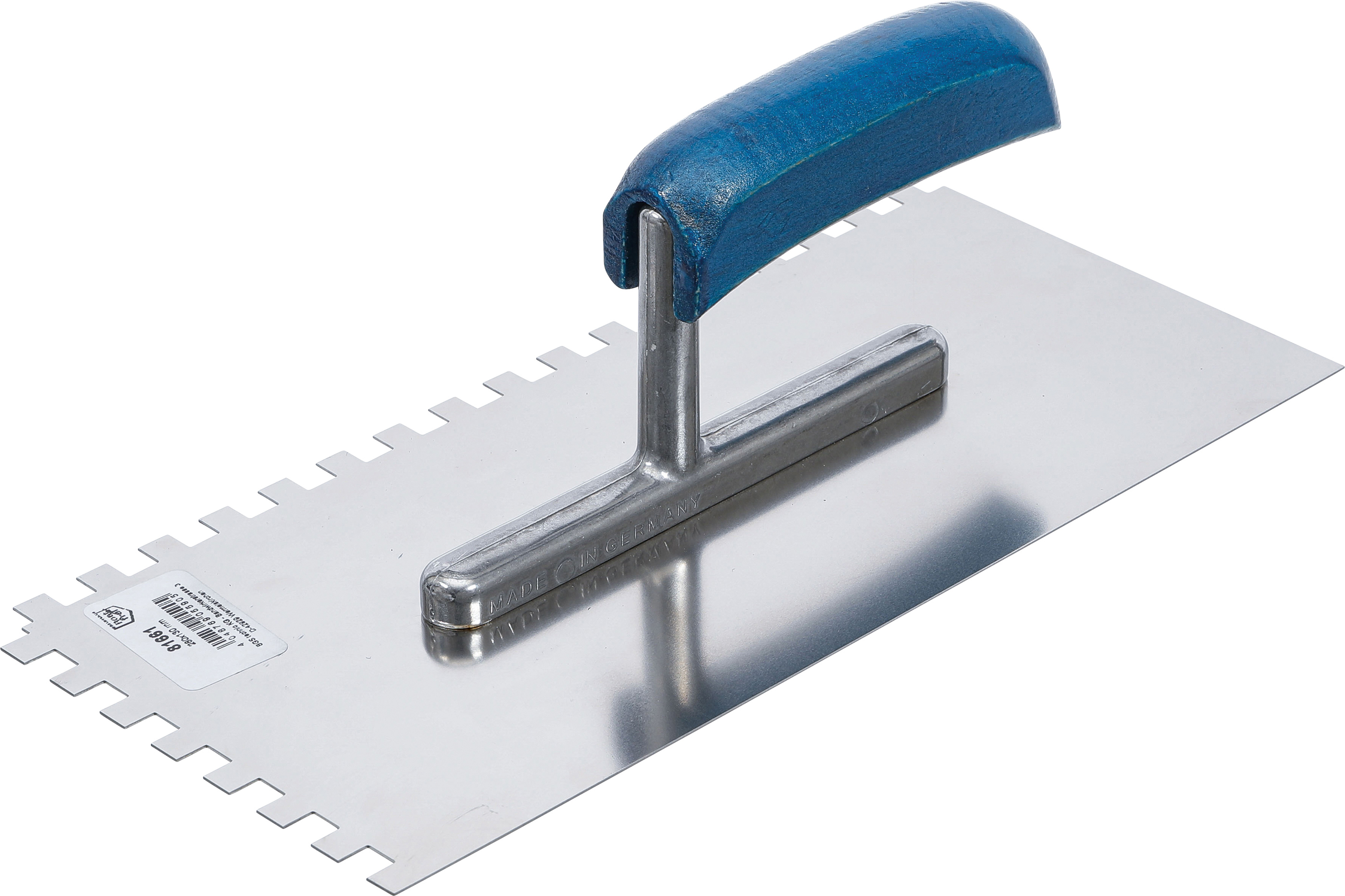 Zahnkelle | rostfrei | Rechteck-Zahnung | 280 x 130 mm