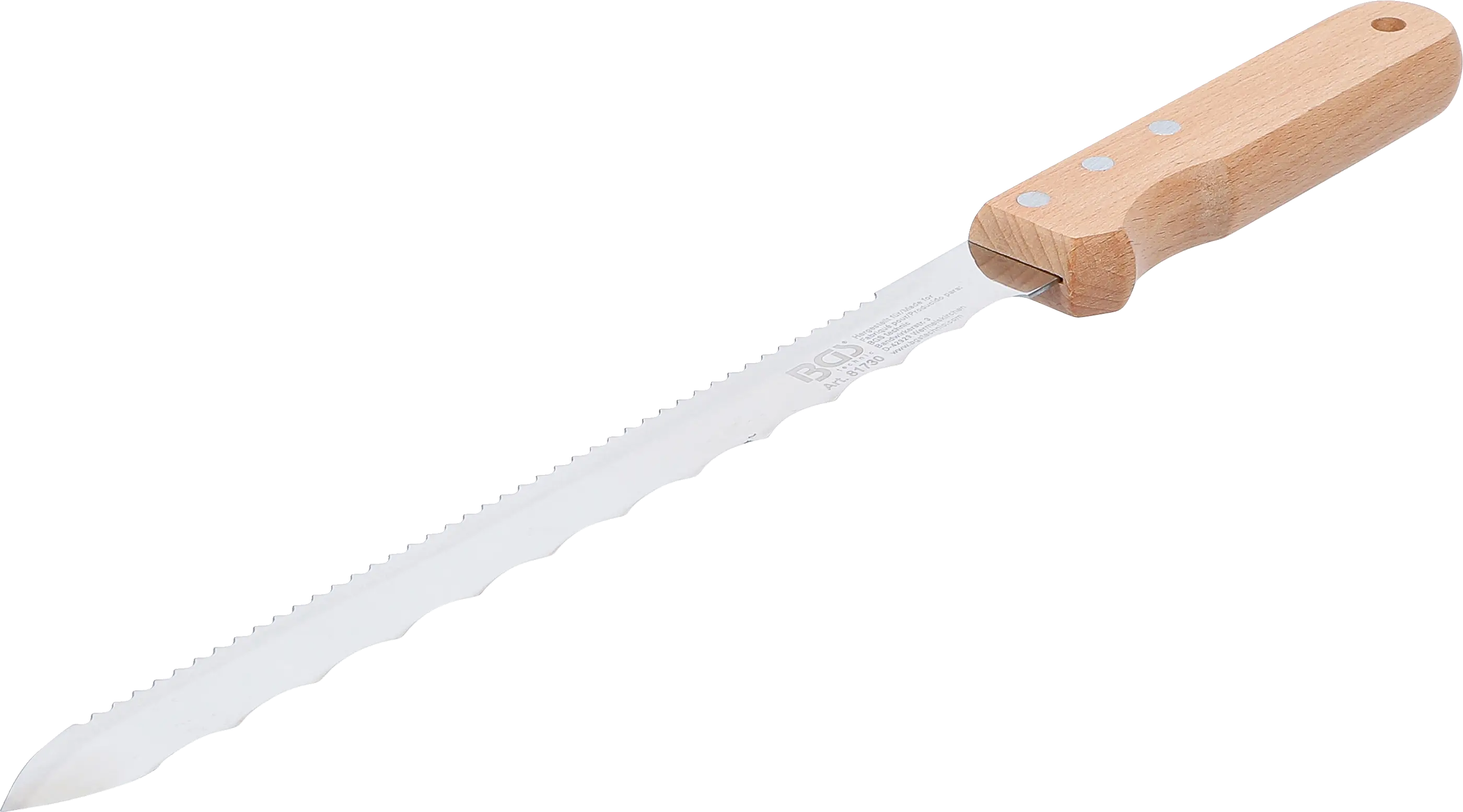 Couteau pour découpe d'isolation | 420 mm | Poignée en bois