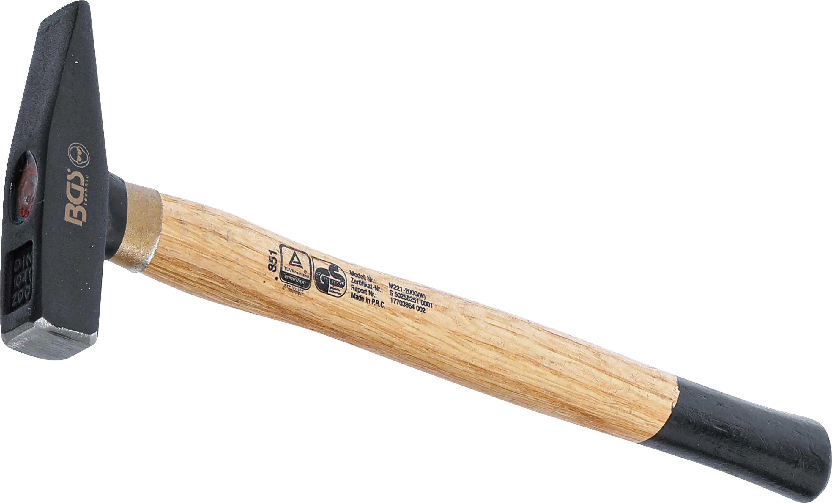 Marteau mécanicien | manche bois | DIN 1041 | 200 g