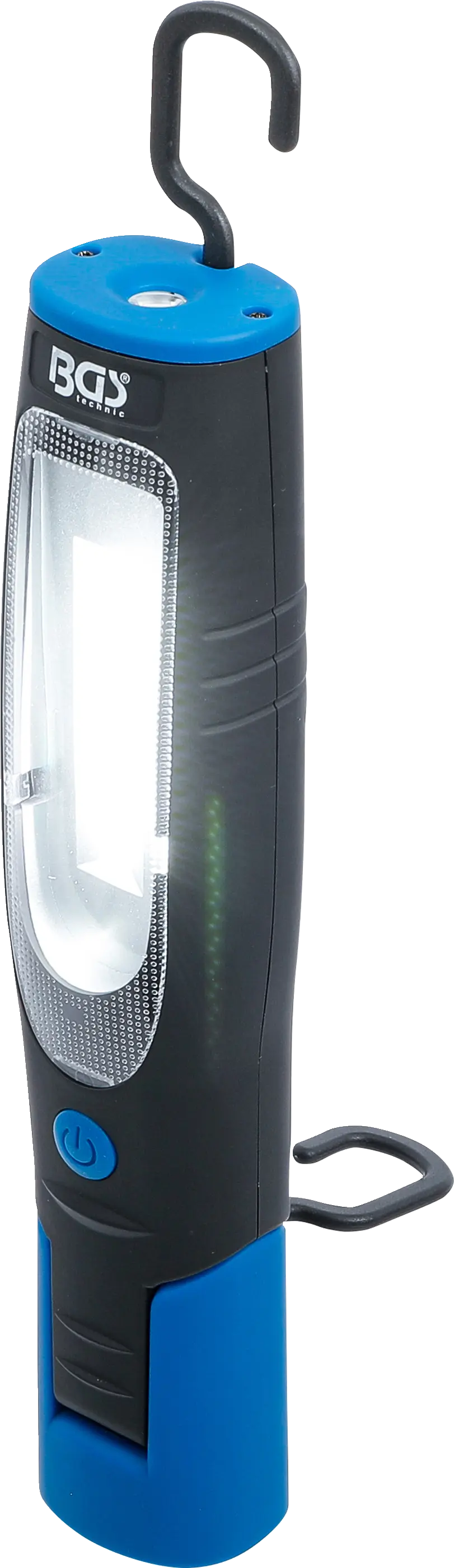 Lampe d’atelier rechargeable COB-LED avec aimant et crochet