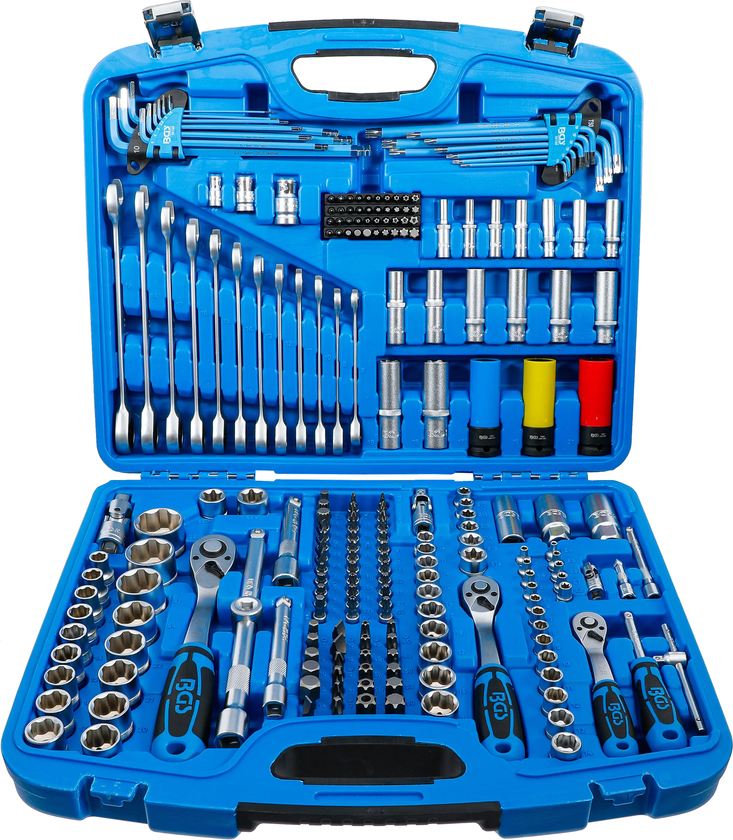 Coffret de Douilles à profil ondulé | 6,3 mm (1/4") / 10 mm (3/8") / 12,5 mm (1/2") | 218 pièces