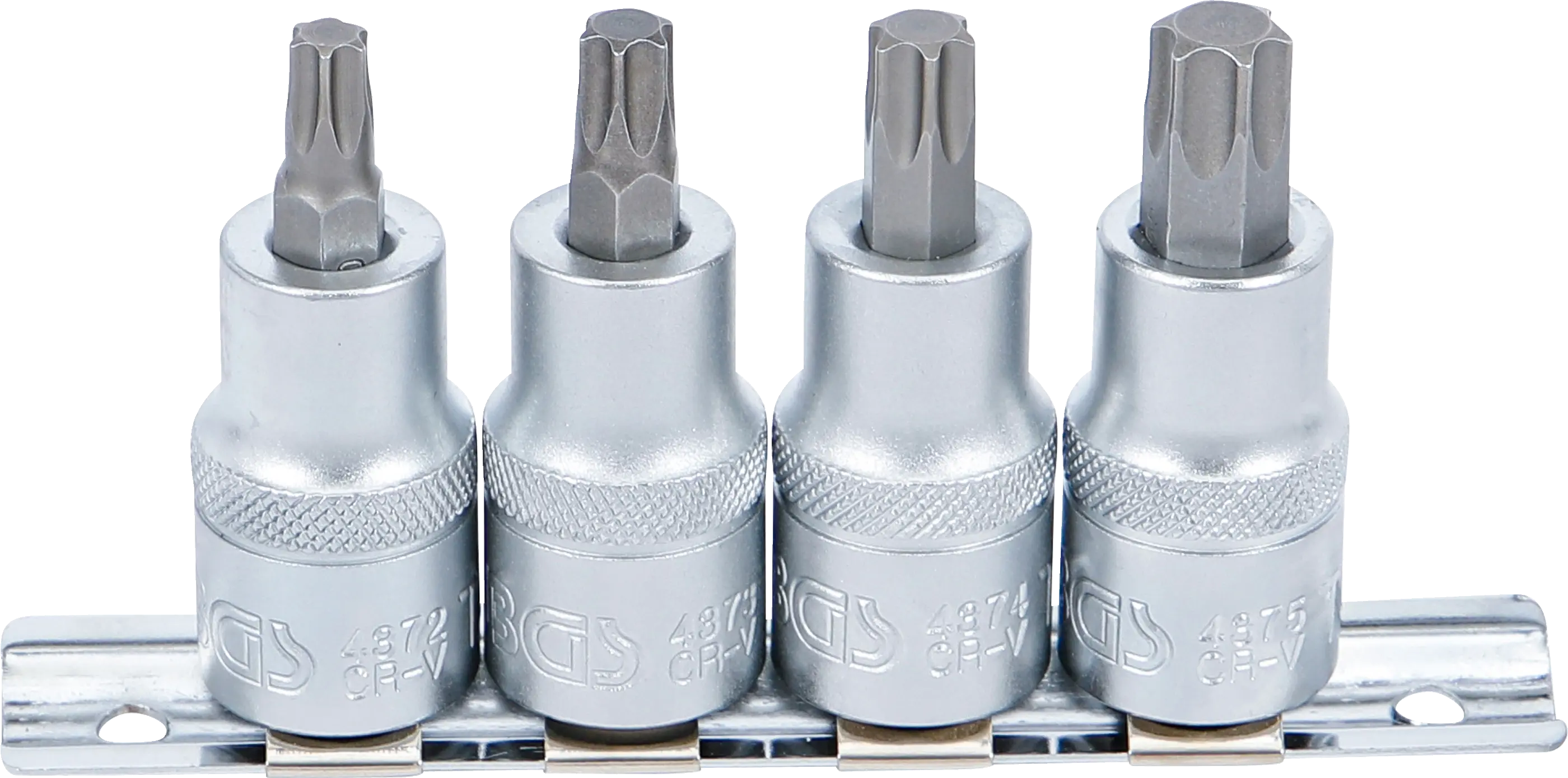 Jeu de douilles à embouts | 12,5 mm (1/2") | Profil T (pour Torx) T40 - T55 | 4 pièces
