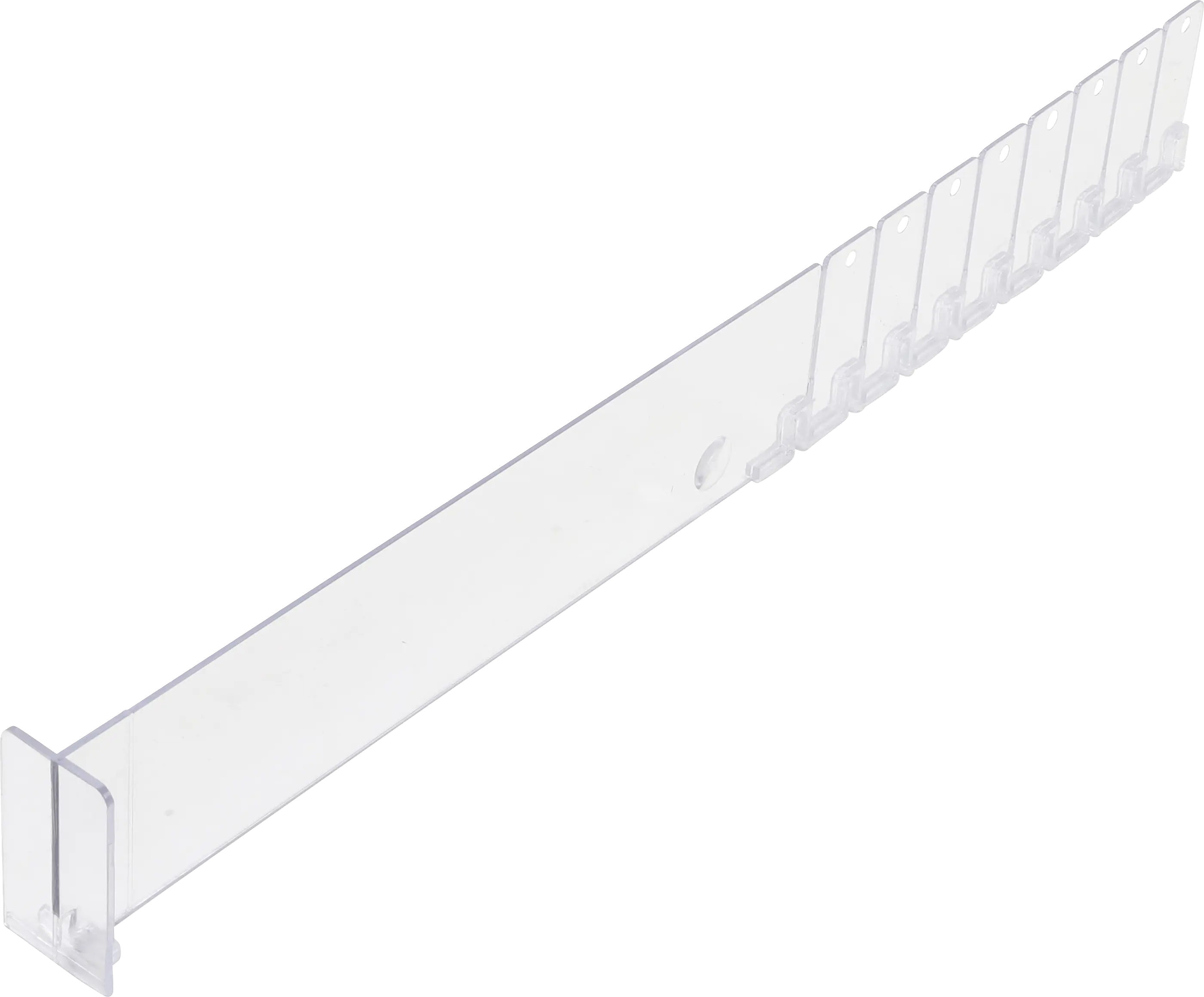 Séparateur en plastique | transparent | 285 / 480 x 60 mm