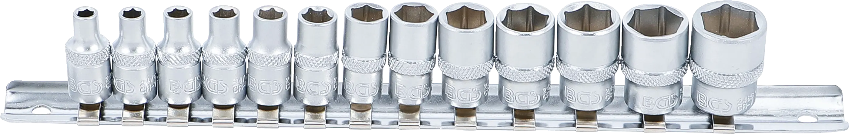 Jeu de Douilles, six pans | 6,3 mm (1/4") | 4 - 14 mm | 13 pièces