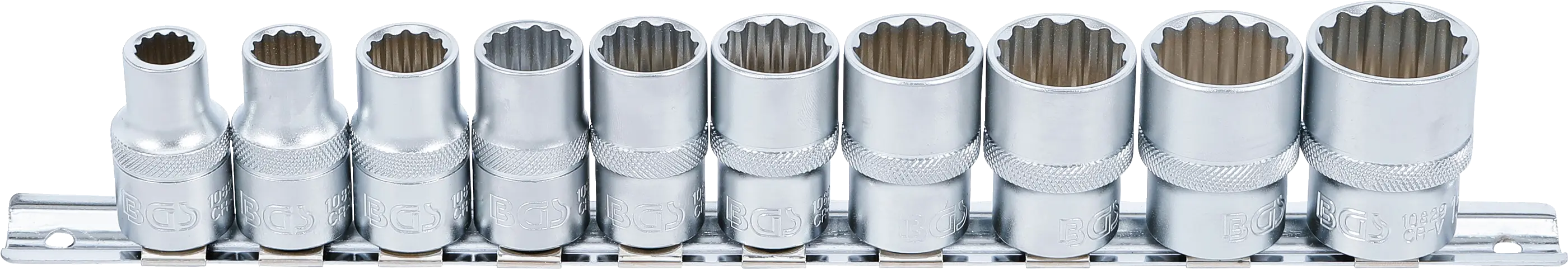 Jeu de Douilles, douze pans | 12,5 mm (1/2") | en pouce | 10 pièces