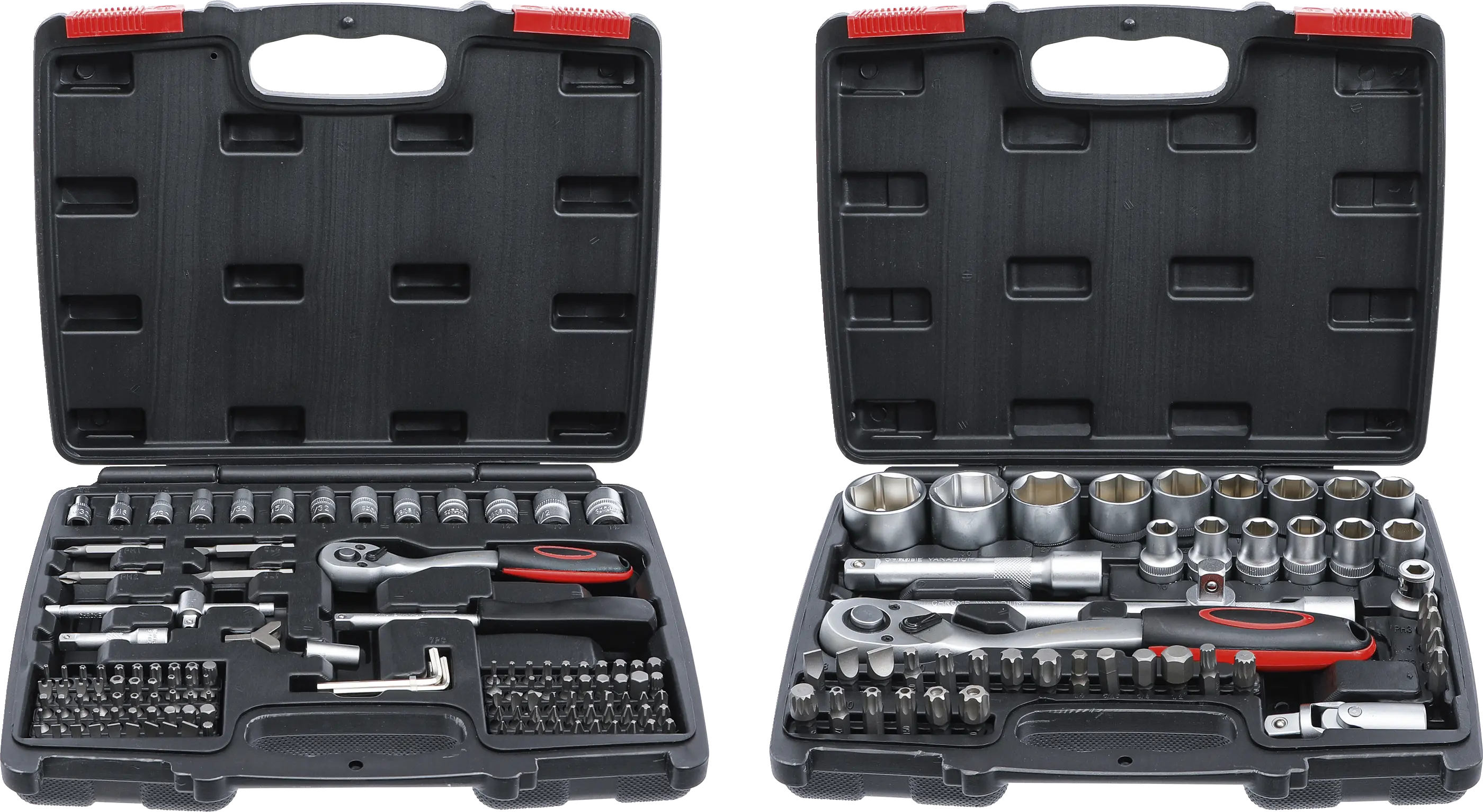 Coffret de douilles | 6,3 mm (1/4") + 12,5 mm (1/2") | en pouces | 174 pièces
